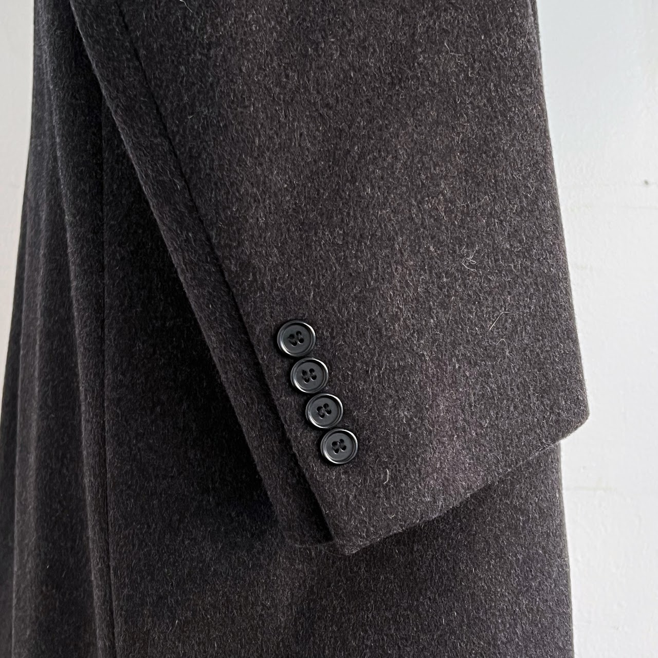 Burberry London Carcoal Lambswool Coat