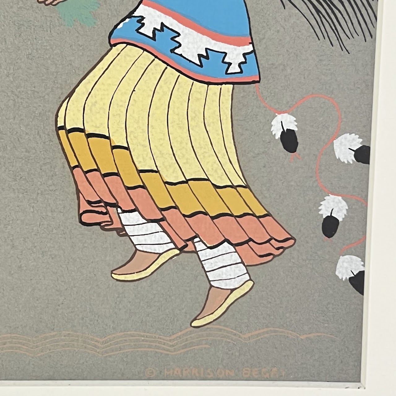 Harrison Begay 'Navajo Feather Dancer' Serigraph