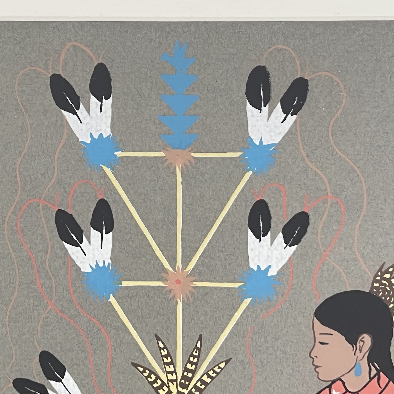 Harrison Begay 'Navajo Feather Dancer' Serigraph