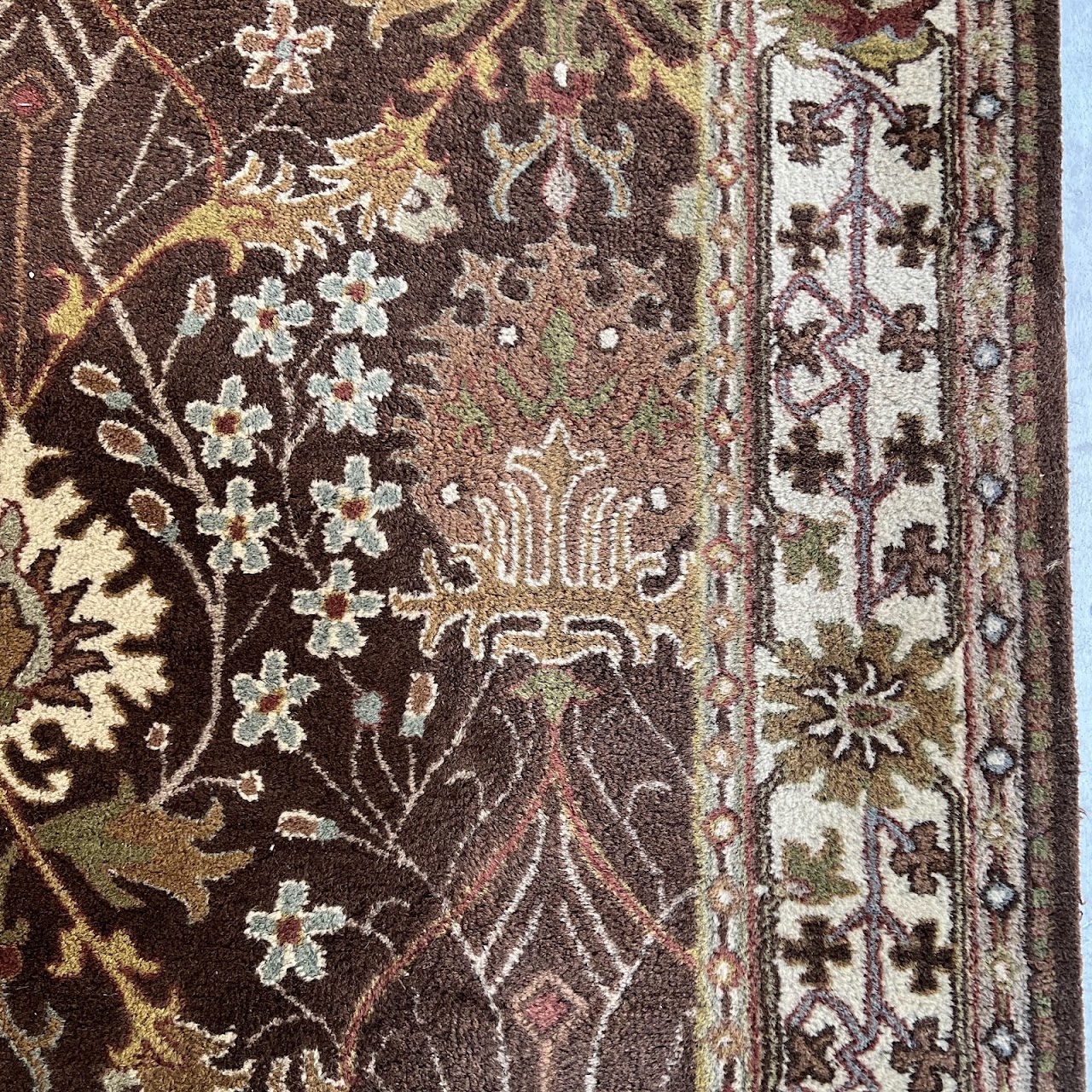 Vintage Wool Floral Area Rug