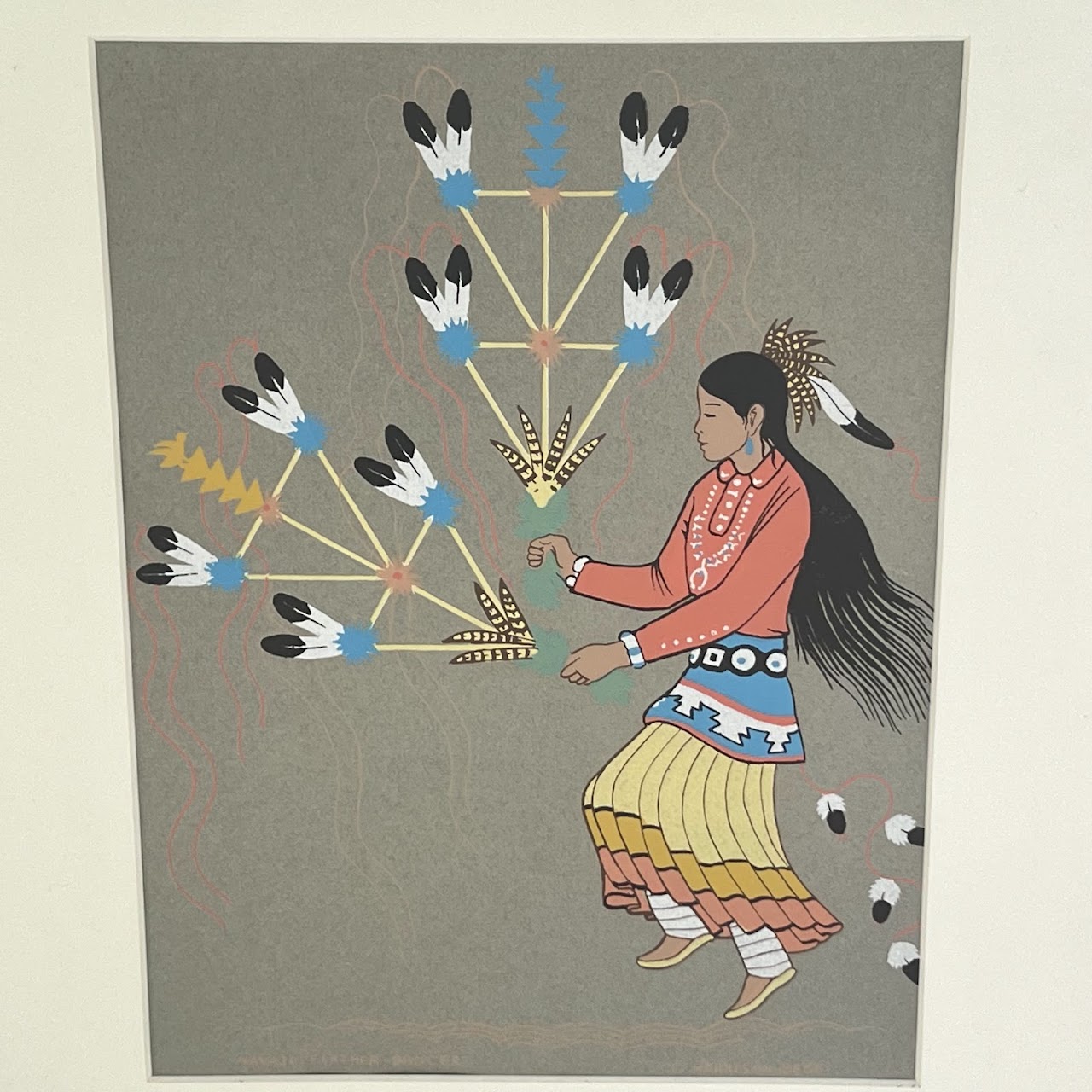 Harrison Begay 'Navajo Feather Dancer' Serigraph