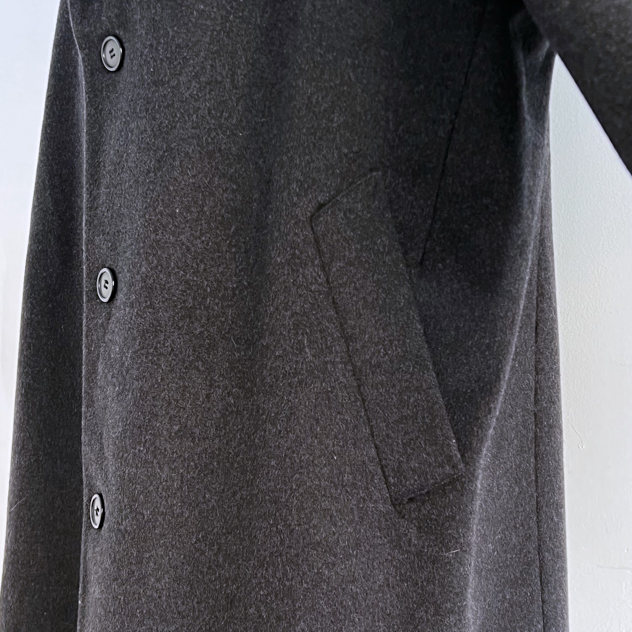 Burberry London Carcoal Lambswool Coat