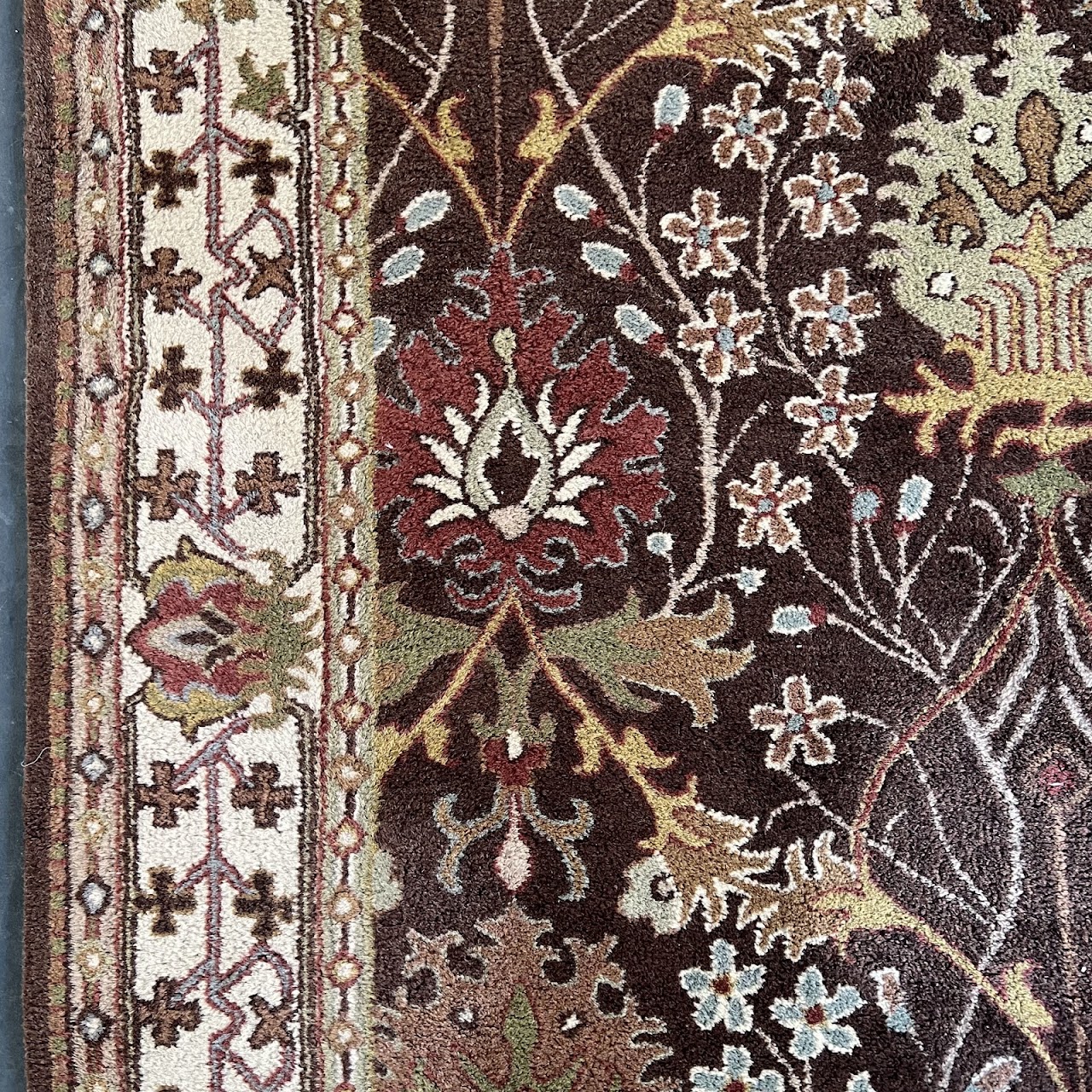 Vintage Wool Floral Area Rug