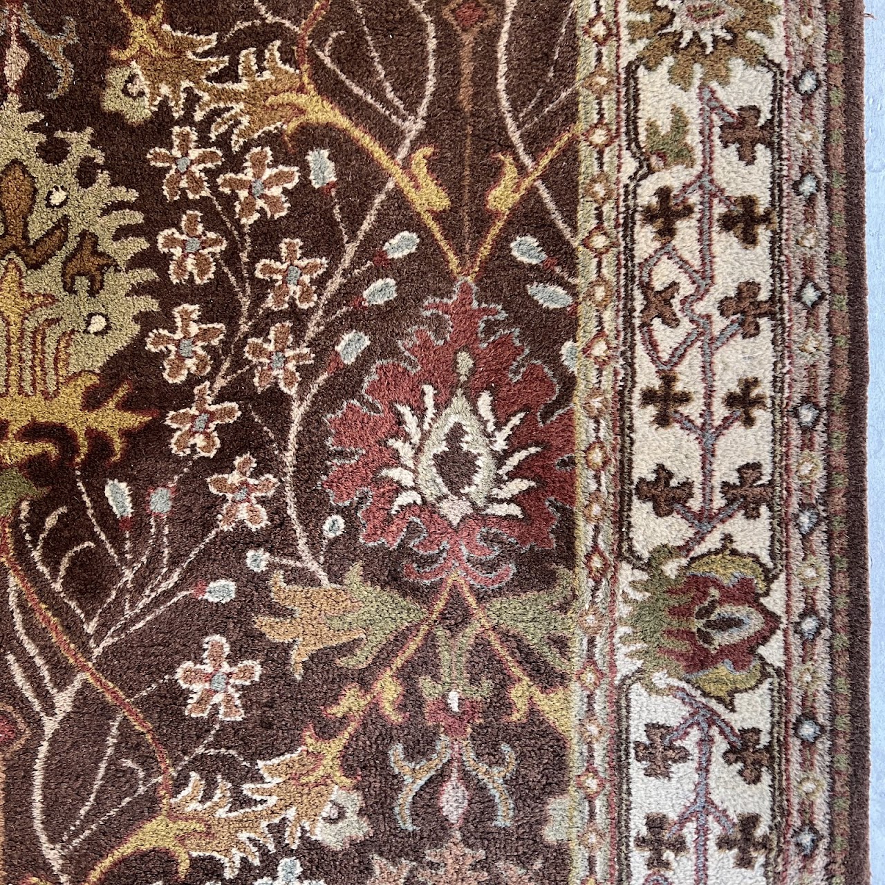 Vintage Wool Floral Area Rug