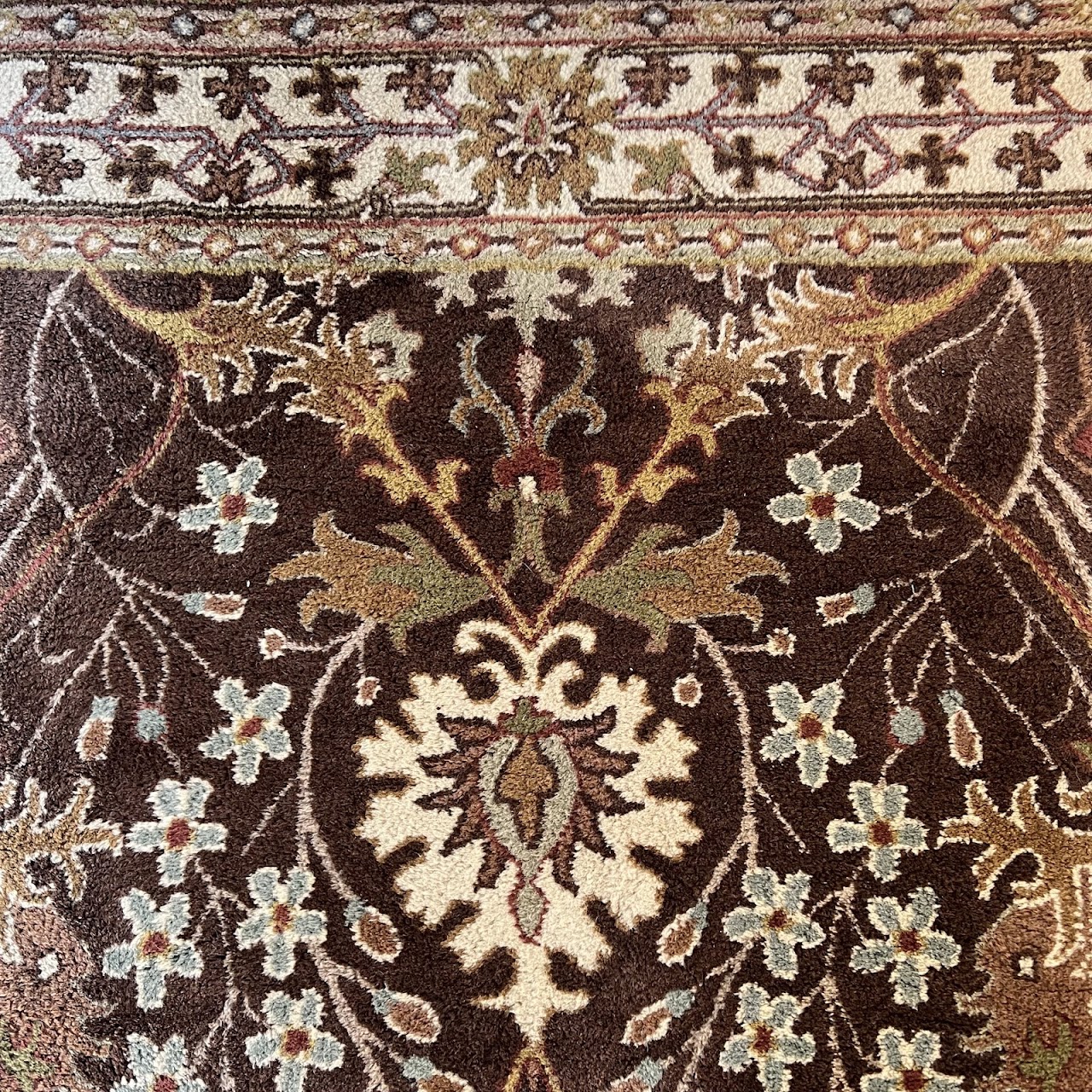 Vintage Wool Floral Area Rug