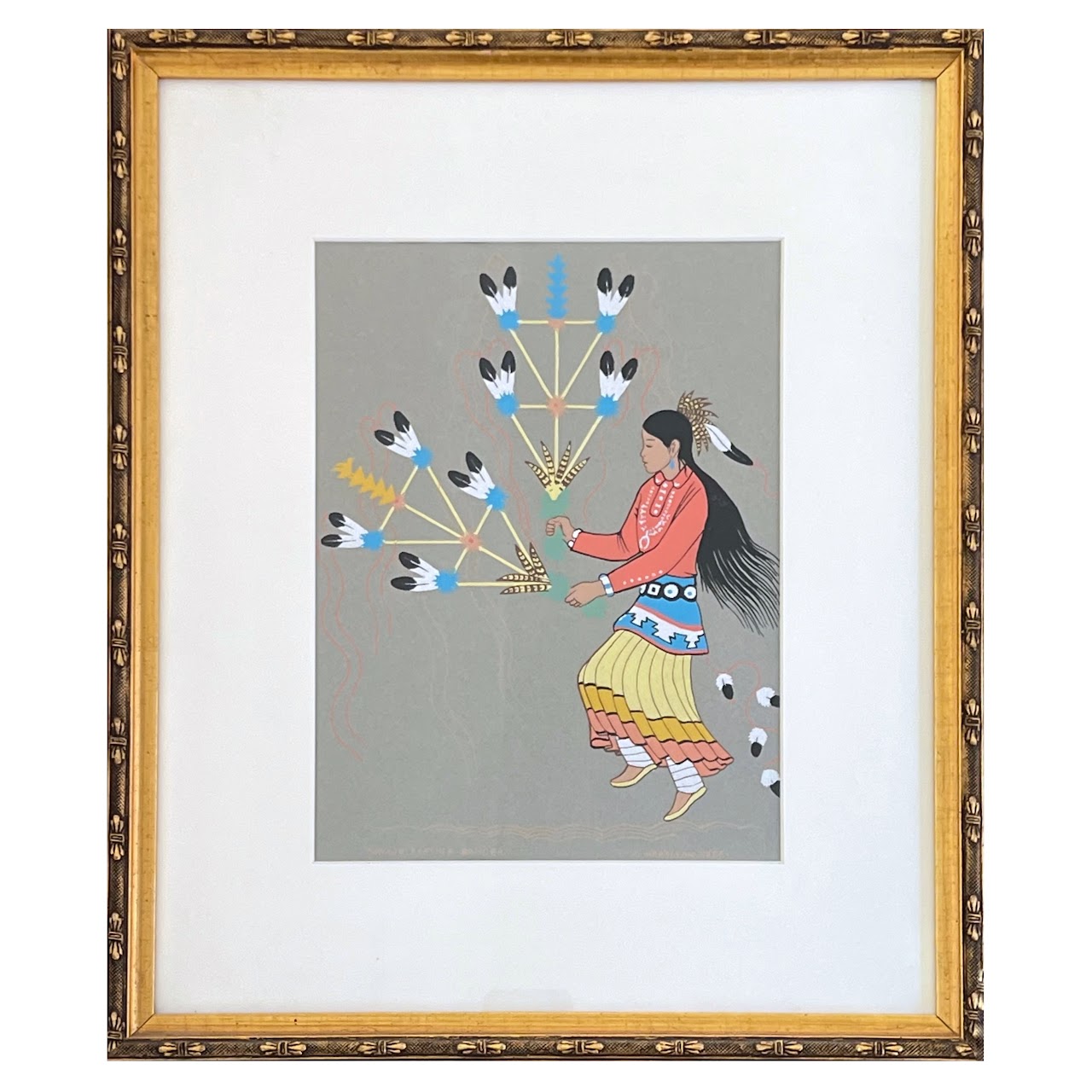 Harrison Begay 'Navajo Feather Dancer' Serigraph