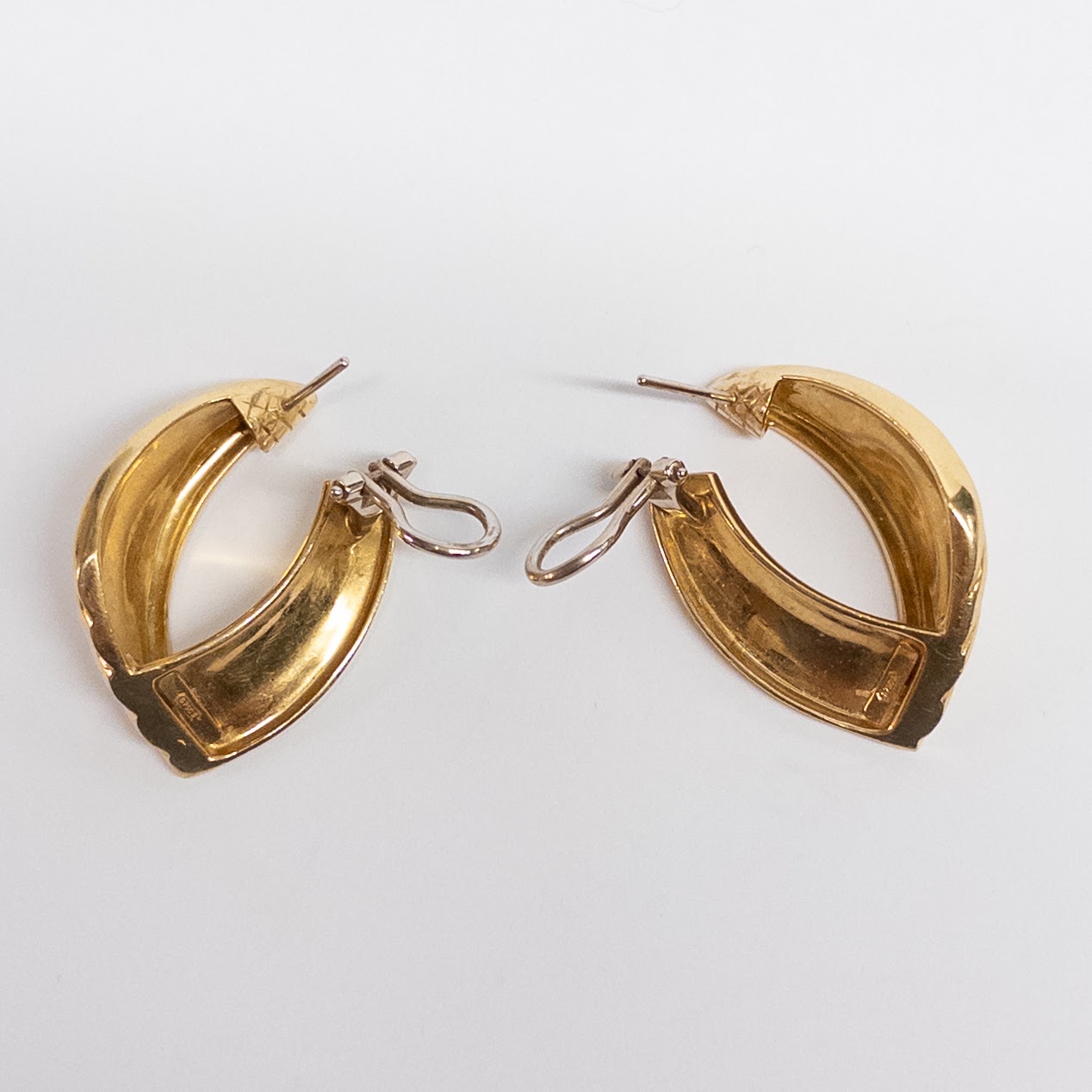 18K Gold Modernist Earrings