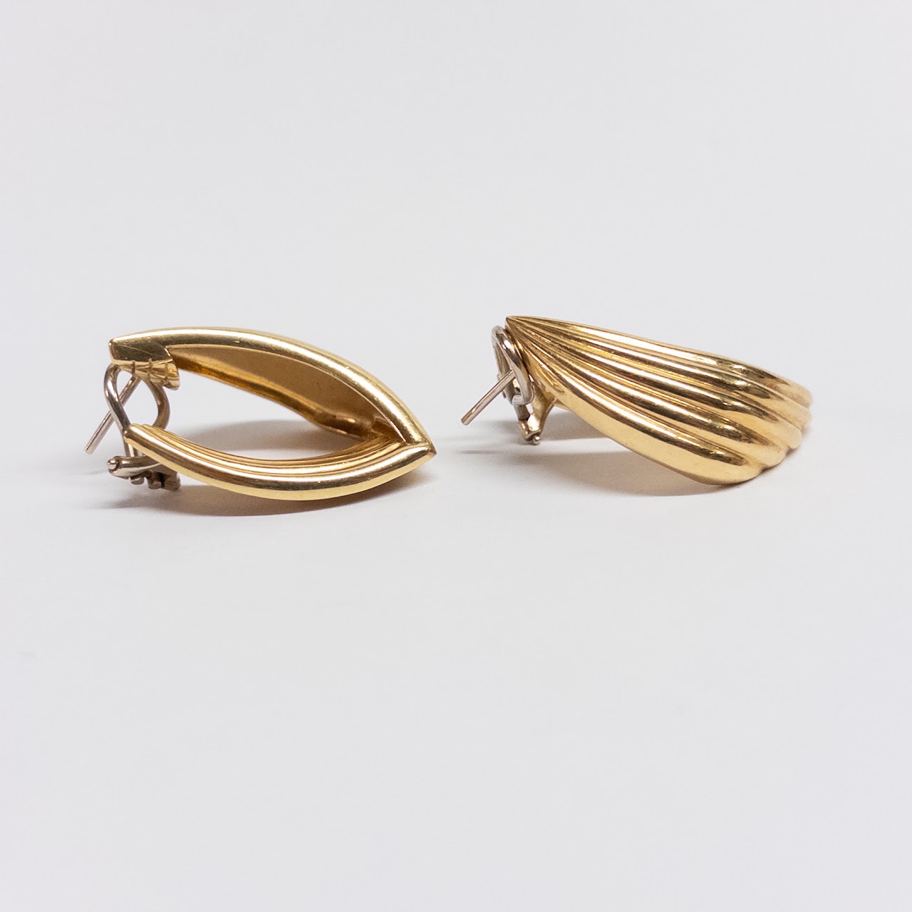 18K Gold Modernist Earrings