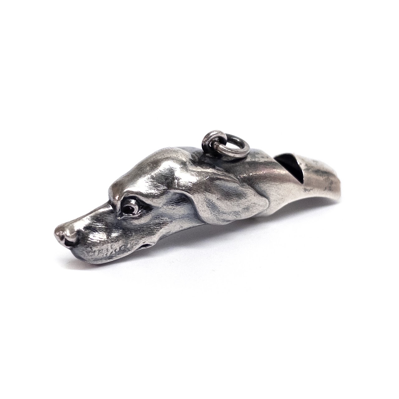 Silver dog hot sale whistle necklace