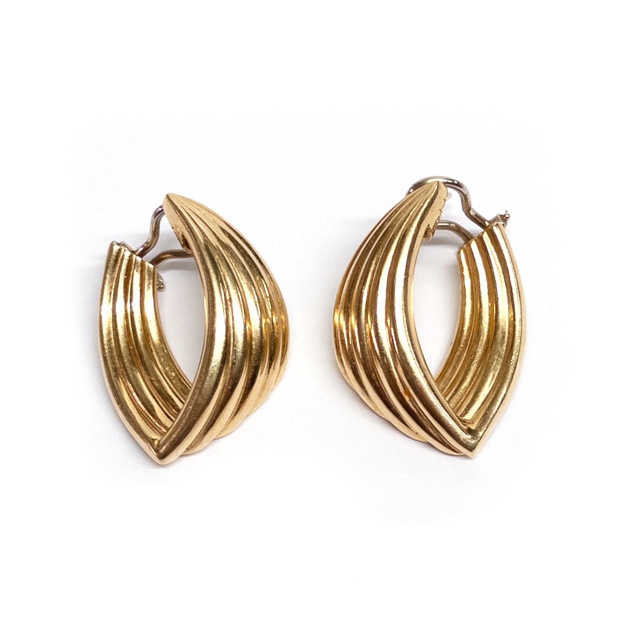 18K Gold Modernist Earrings