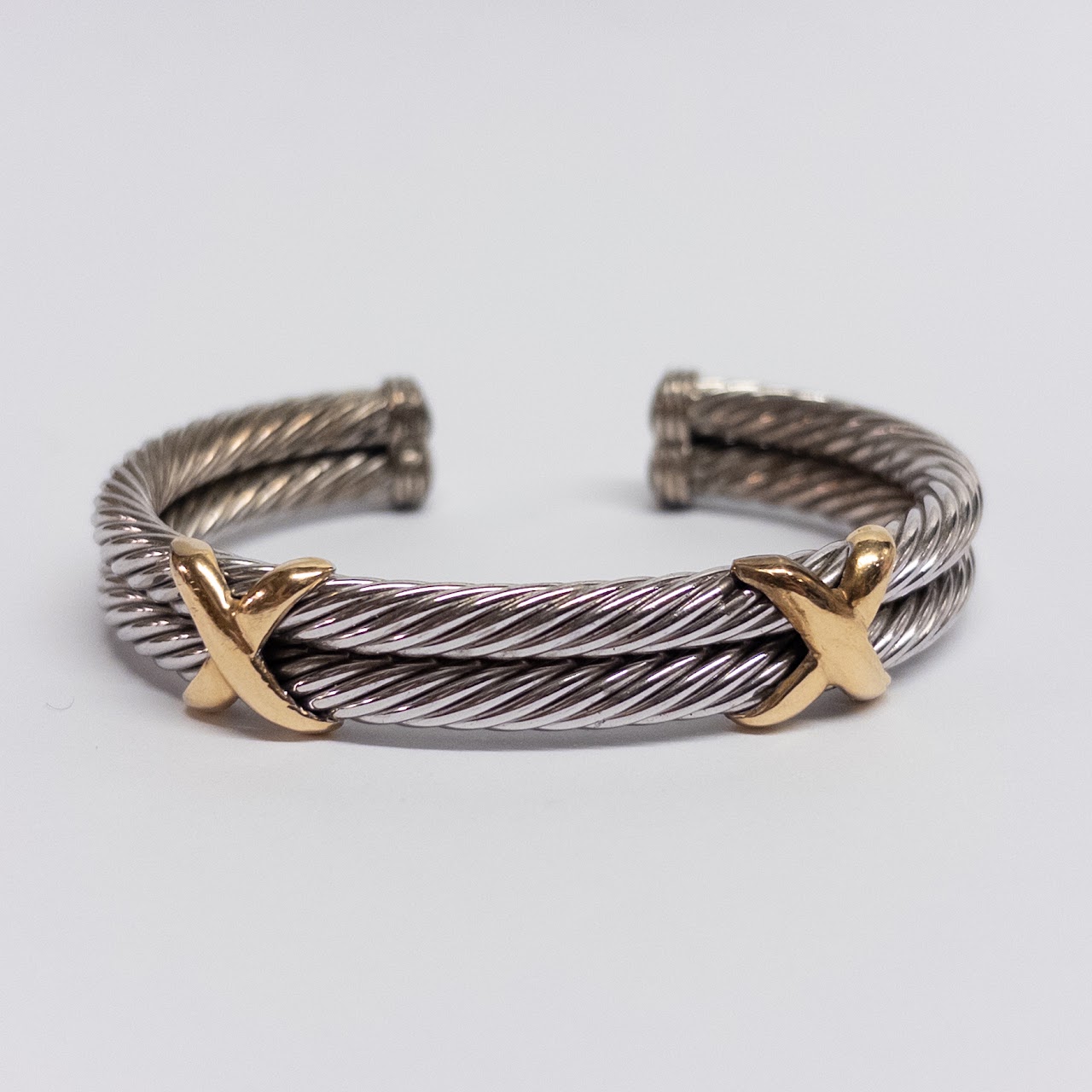 Sterling Silver and 14K Gold Cuff Bracelet