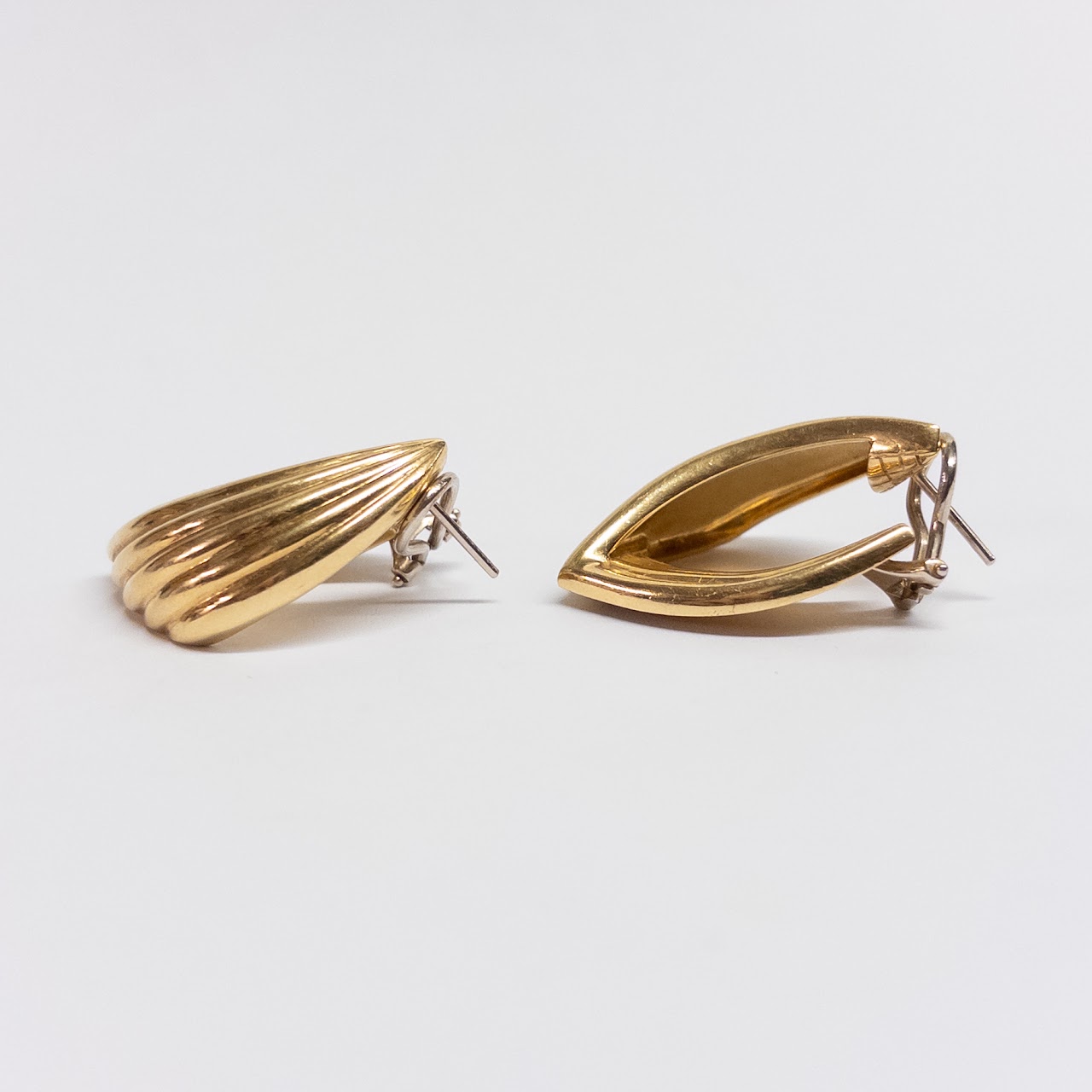 18K Gold Modernist Earrings