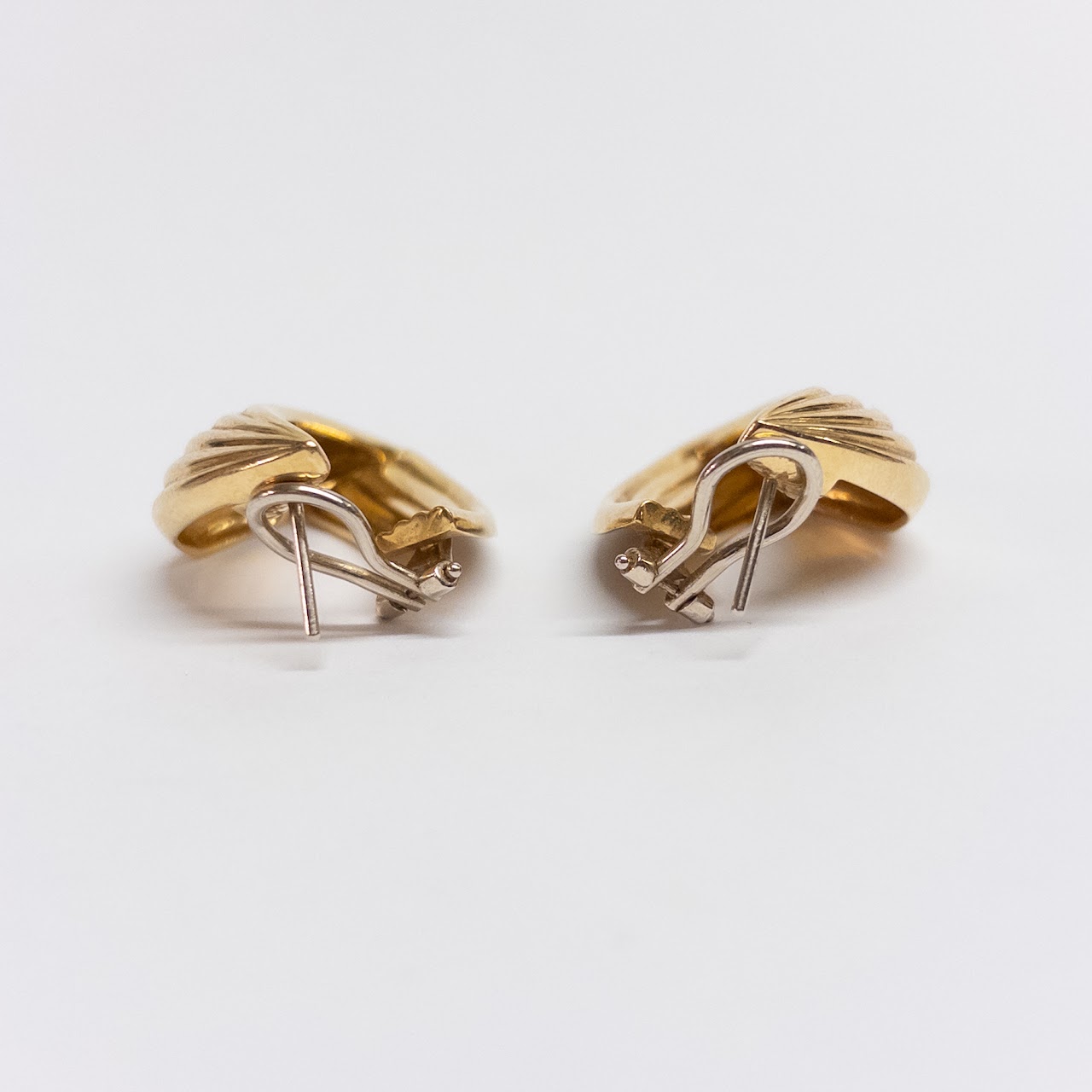 18K Gold Modernist Earrings