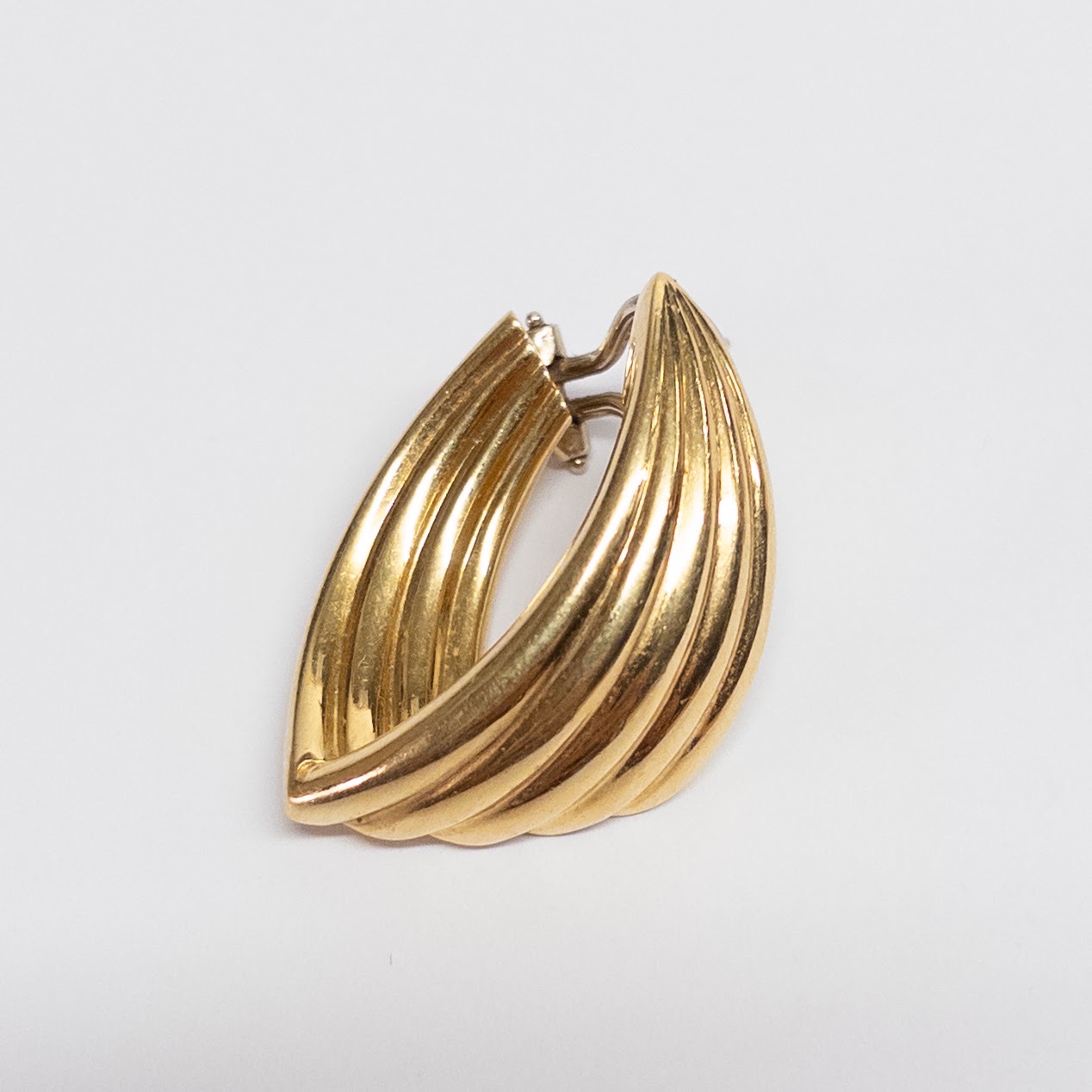 18K Gold Modernist Earrings