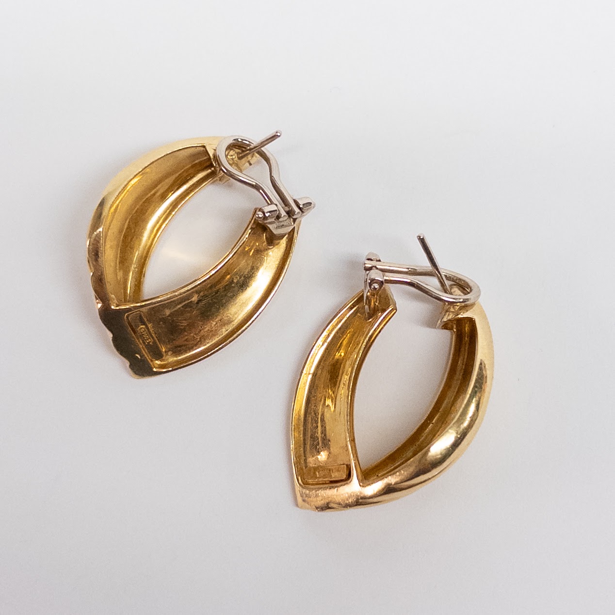 18K Gold Modernist Earrings