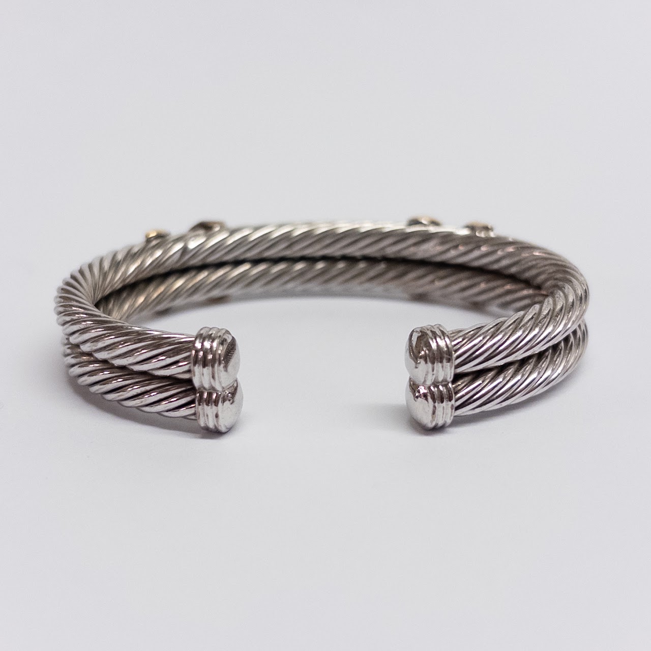 Sterling Silver and 14K Gold Cuff Bracelet