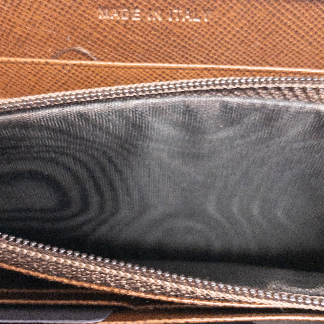 Prada Saffiano Leather Zip-Around  Wallet