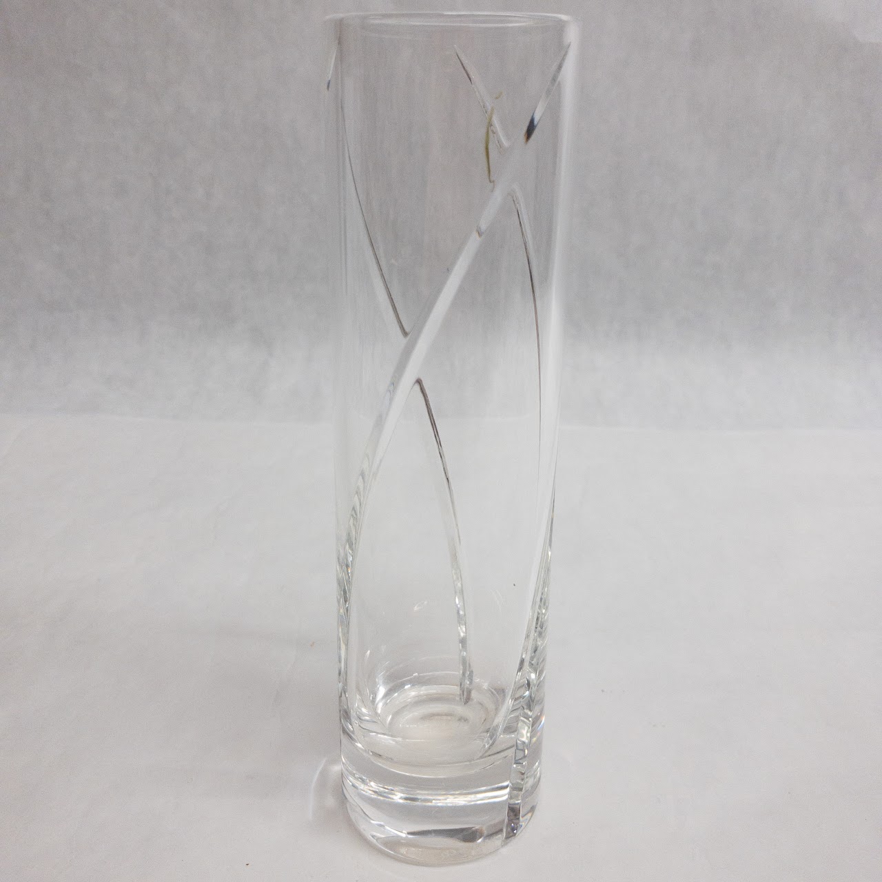 Tiffany & Co. Crystal Swirl Optic 8" Bud Vase