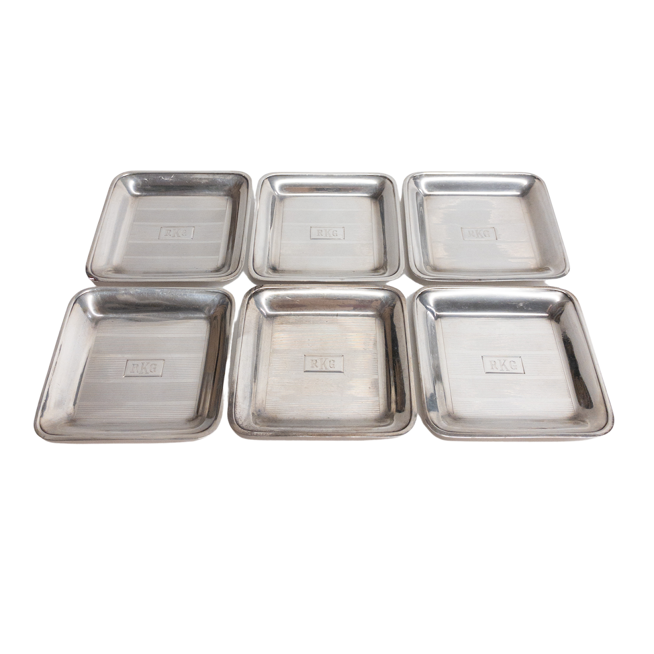 Sterling Silver Square Butter Pats Set