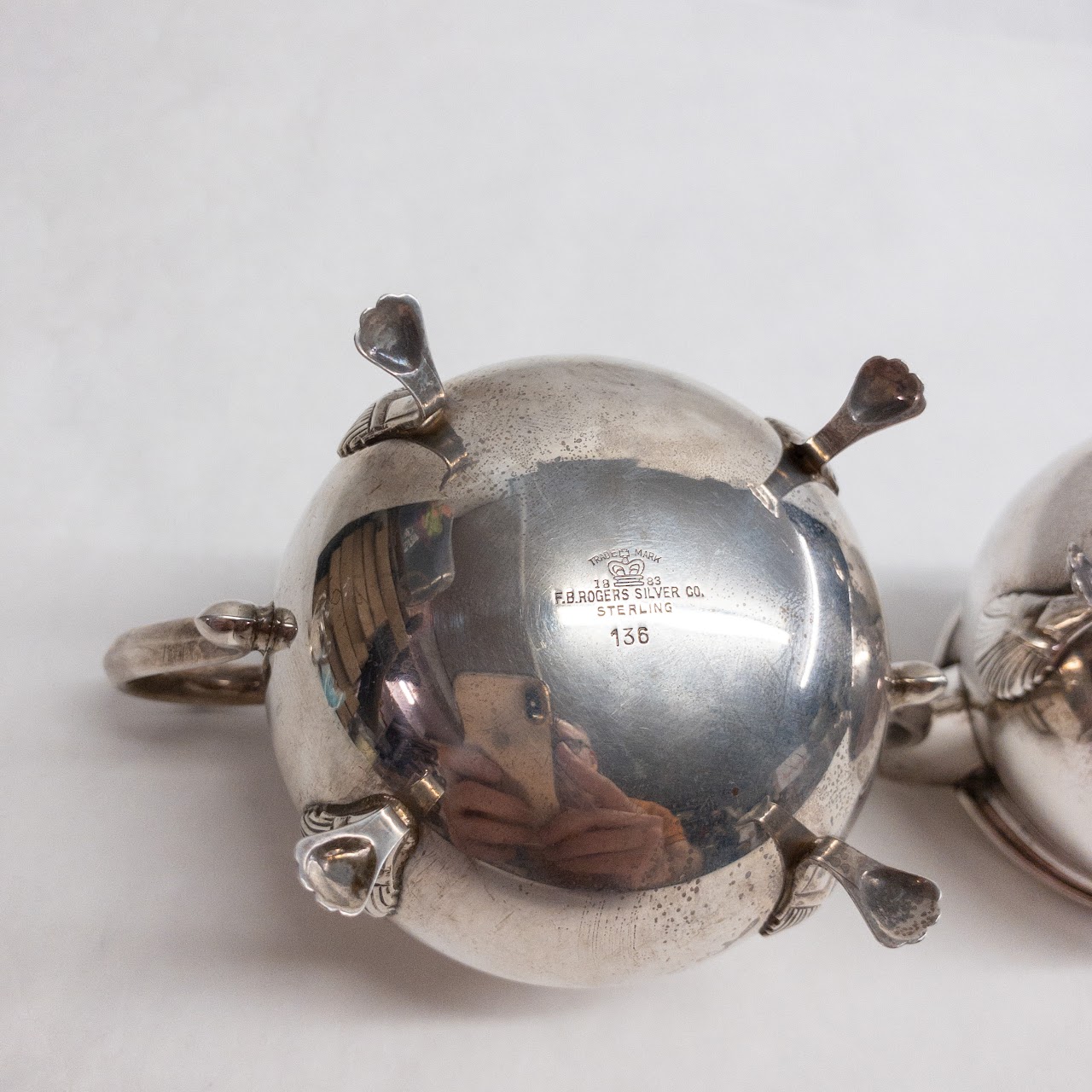 Sterling Silver Footed Sugar & Creamer Set