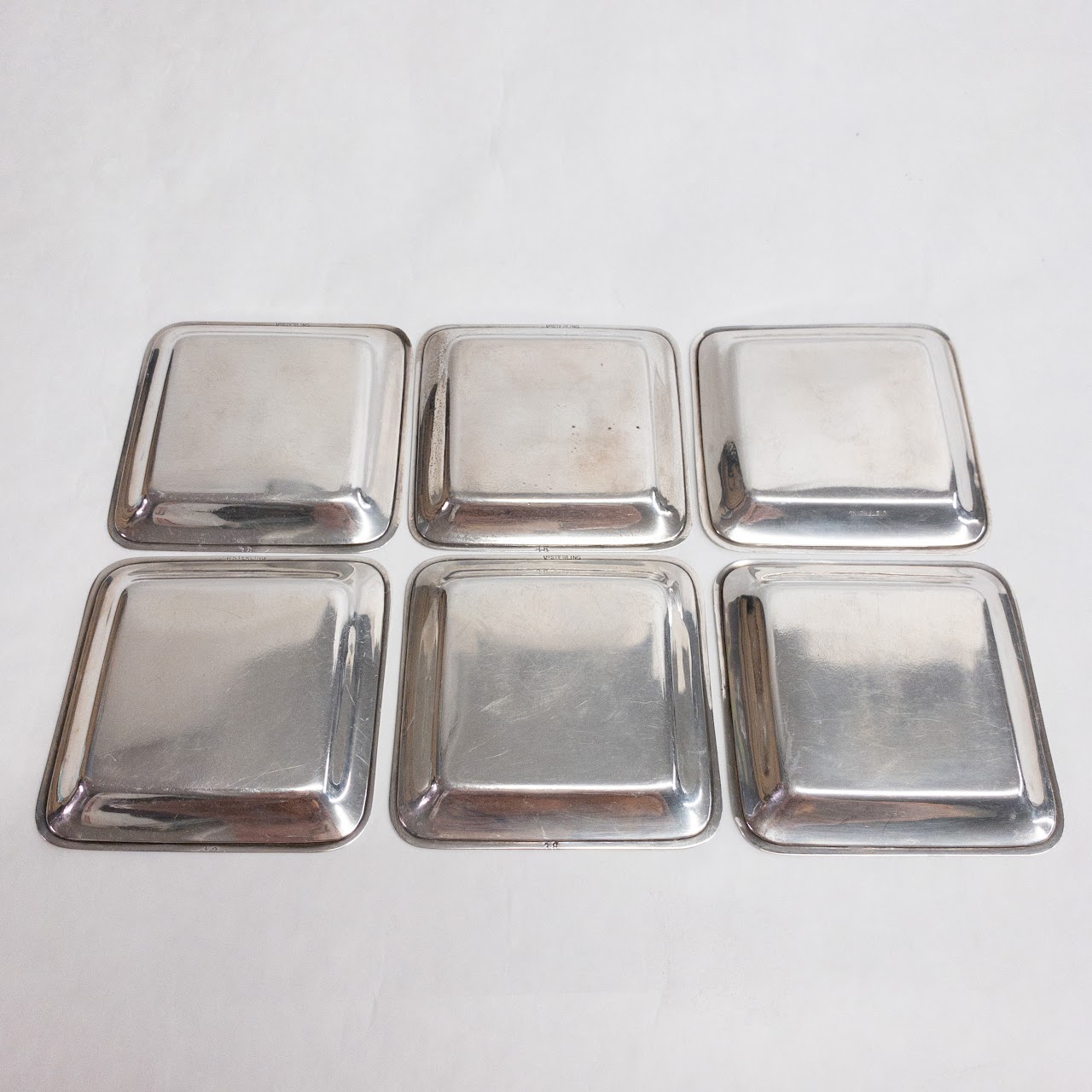 Sterling Silver Square Butter Pats Set