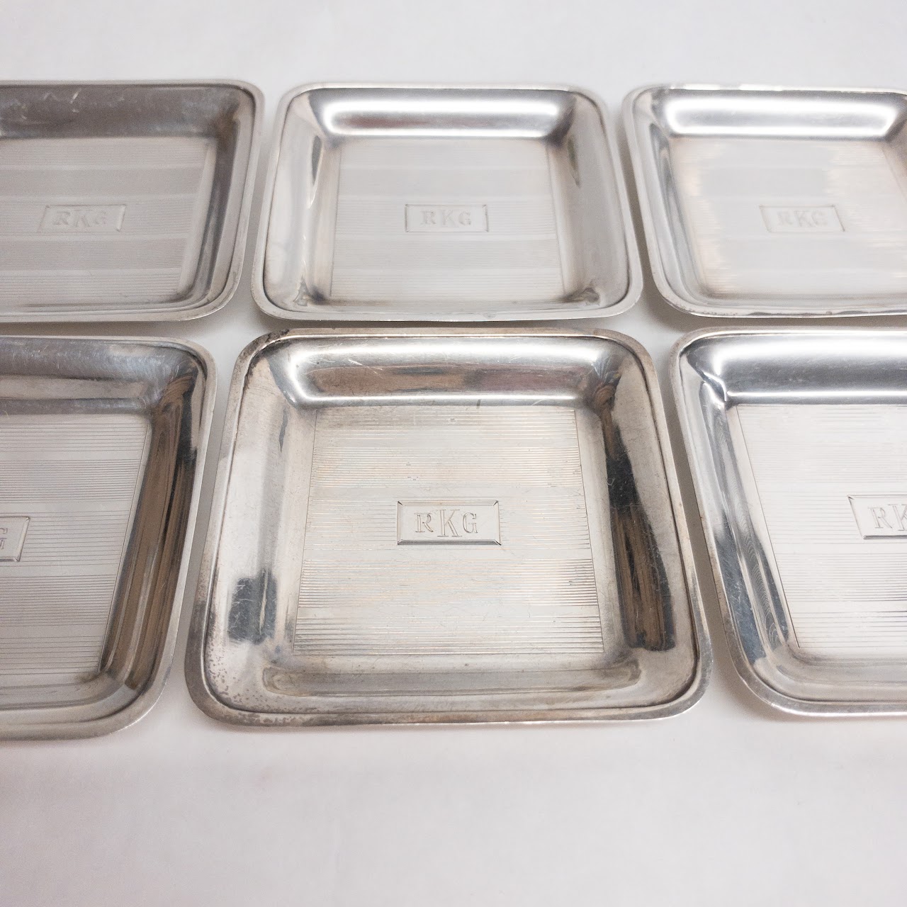 Sterling Silver Square Butter Pats Set