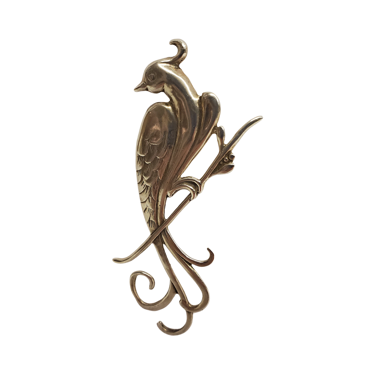 Sterling Silver Peacock Brooch