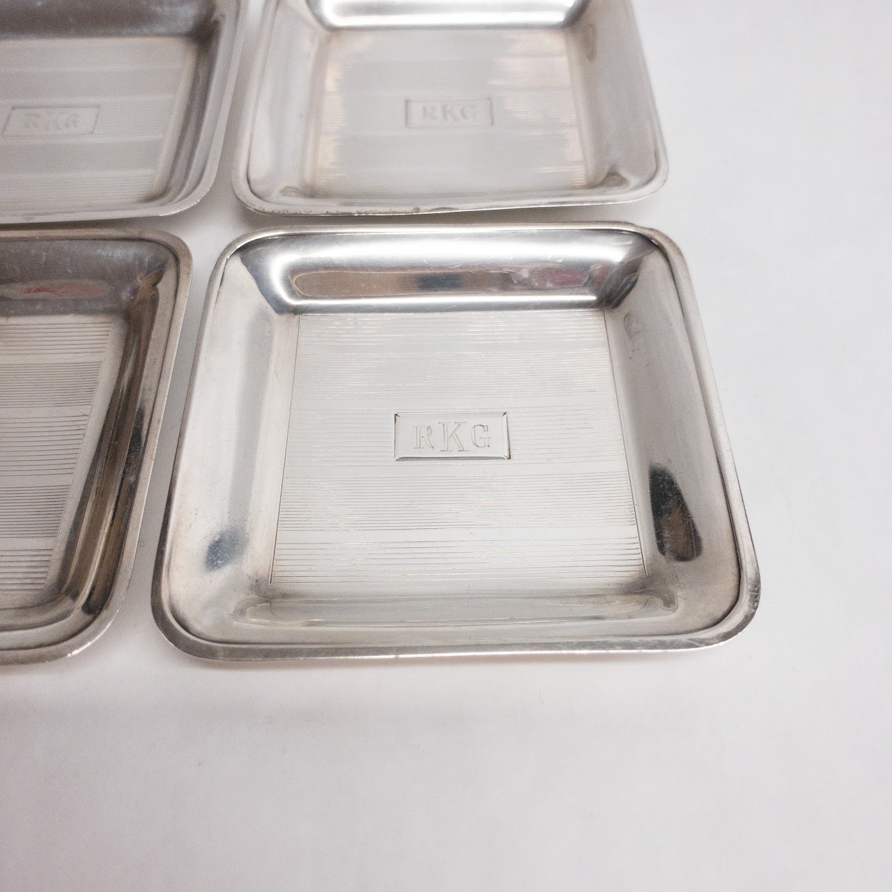 Sterling Silver Square Butter Pats Set