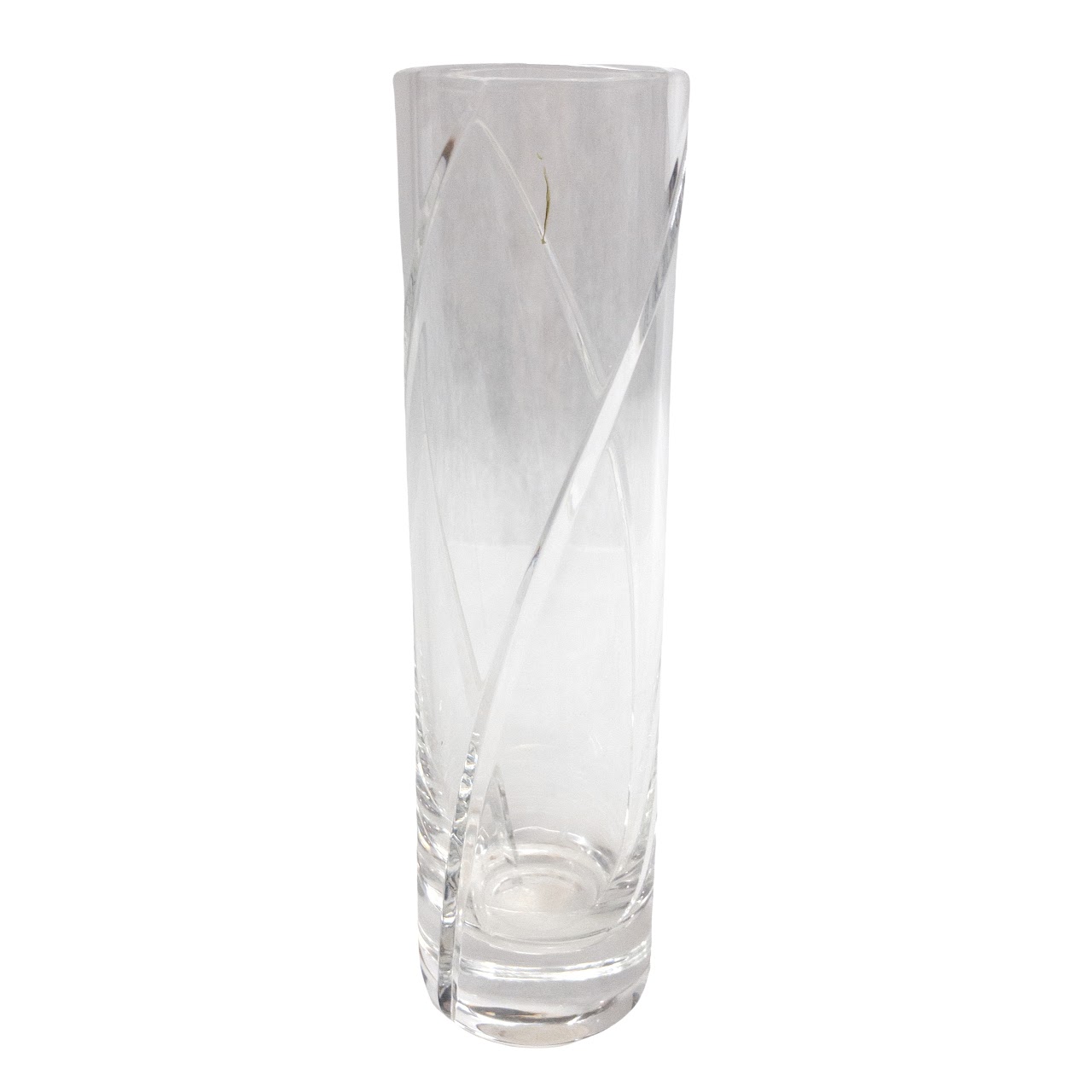 Tiffany & Co. Crystal Swirl Optic 8" Bud Vase