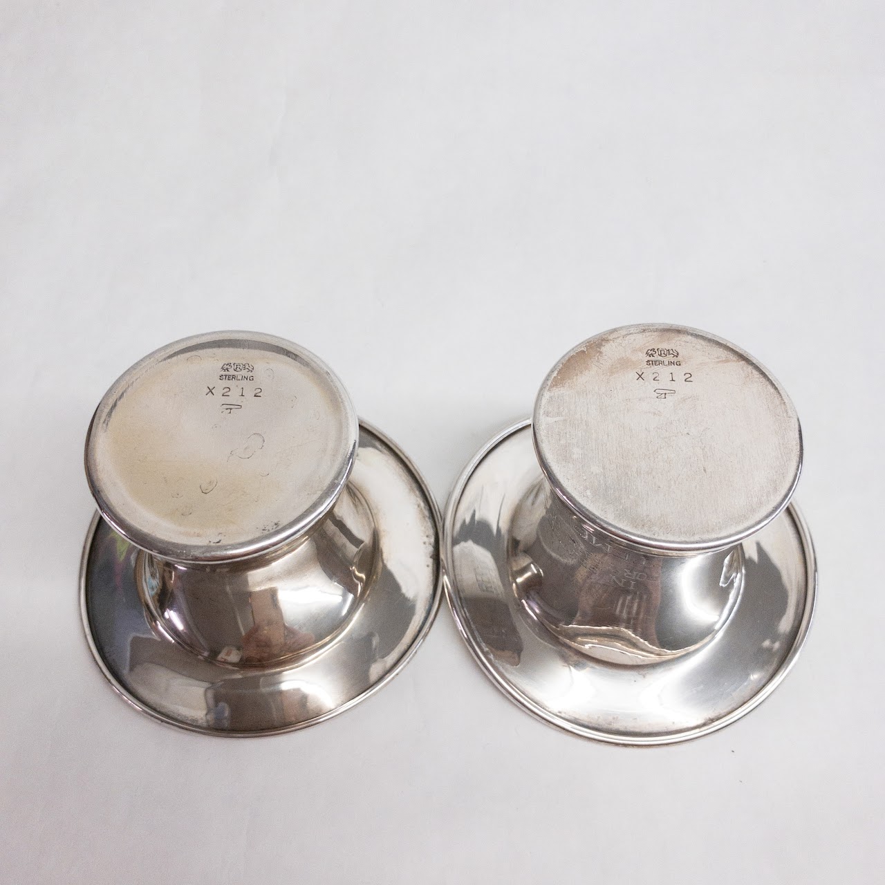 Sterling Silver Top Hat Pair