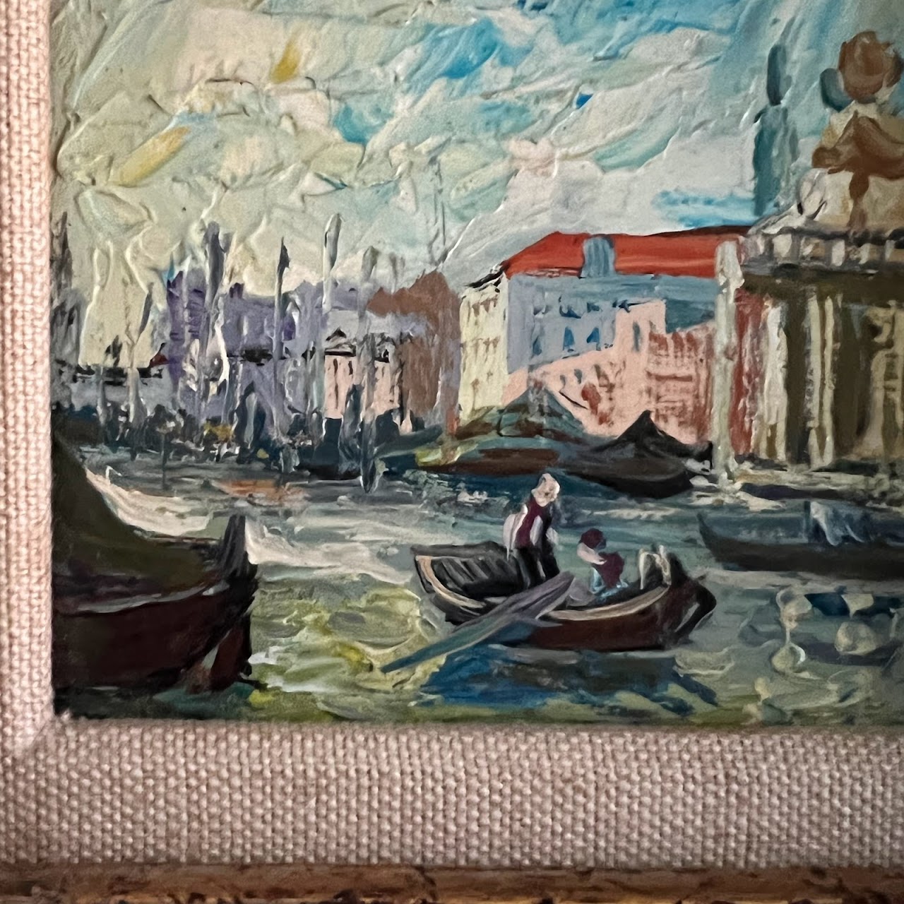 Vintage Venetian Oil Painting