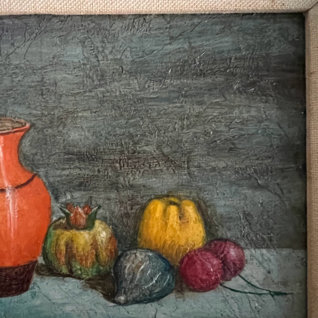 Vintage Signed Miniature Still Life Oil Painting