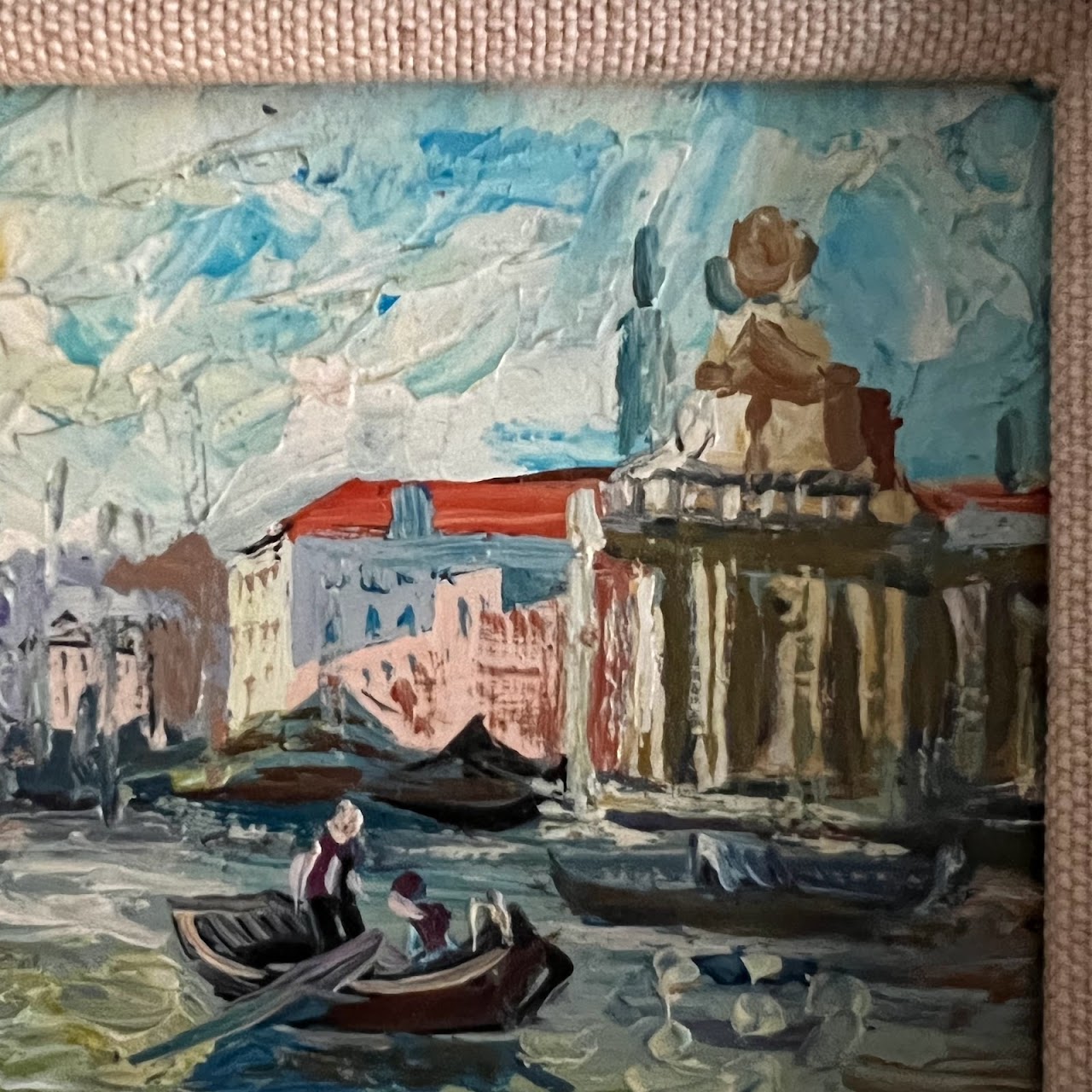 Vintage Venetian Oil Painting