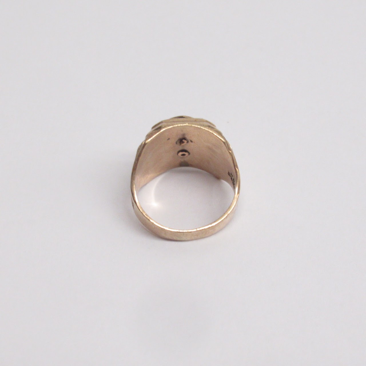 10K Gold, Onyx, and Enamel Vintage Class Ring