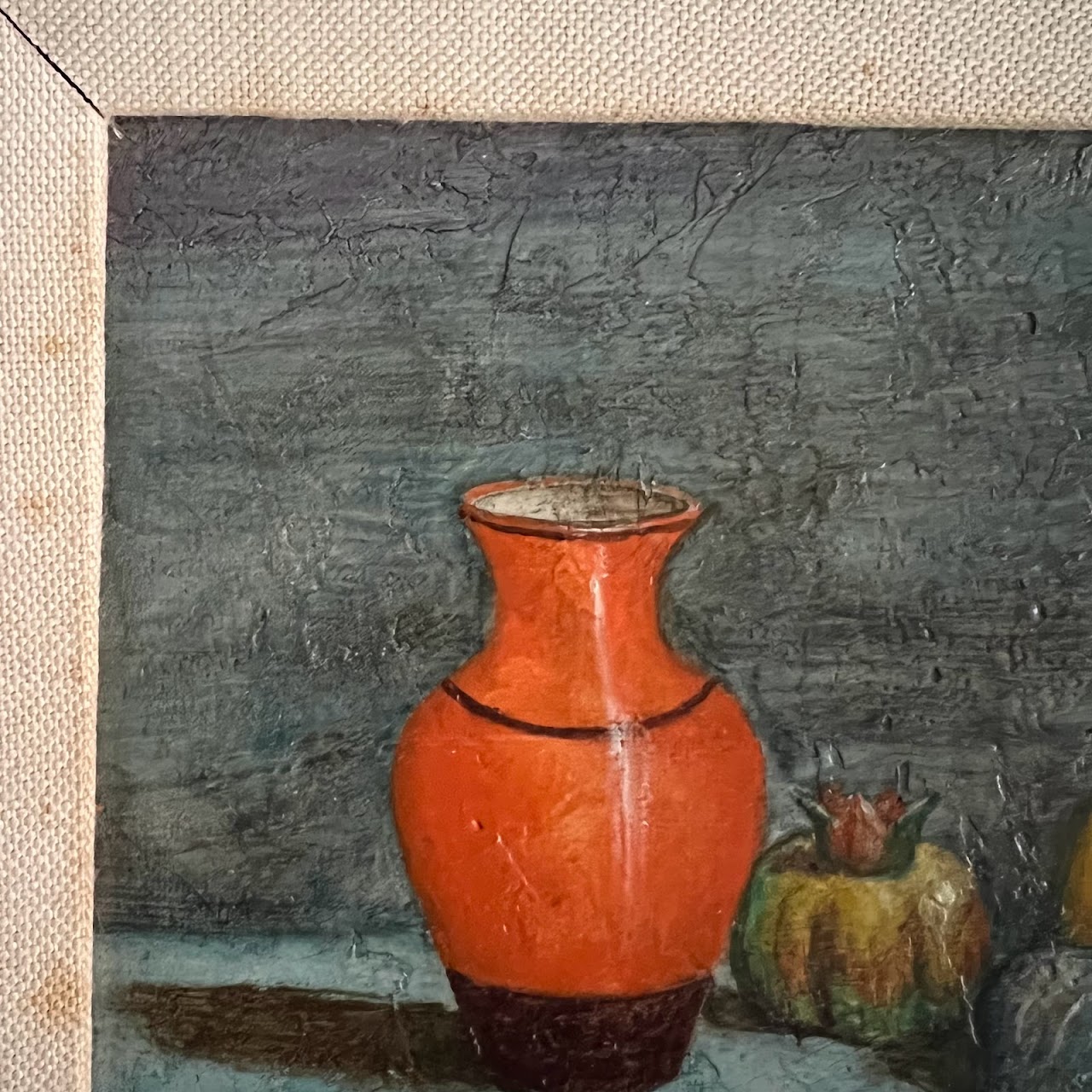 Vintage Signed Miniature Still Life Oil Painting