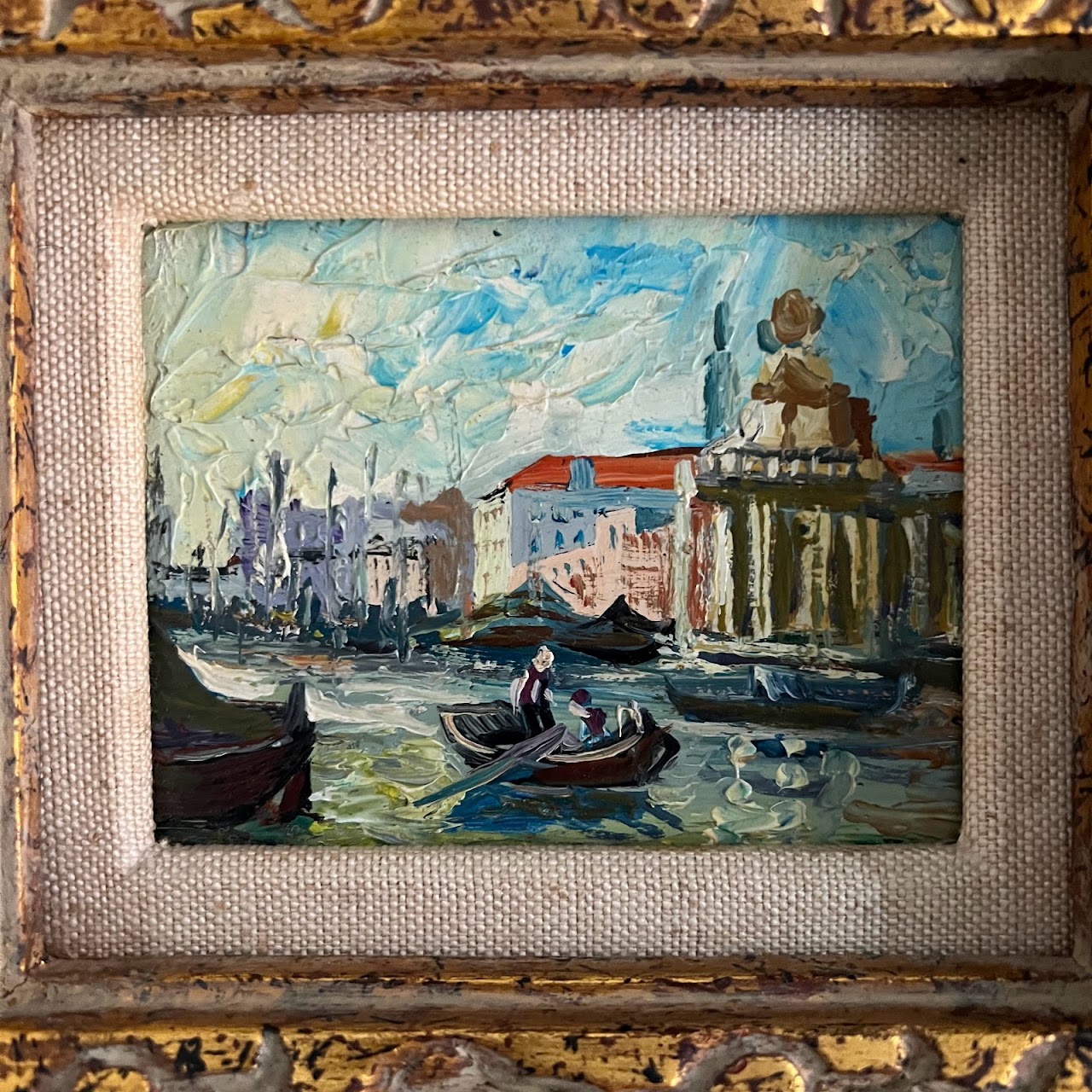 Vintage Venetian Oil Painting