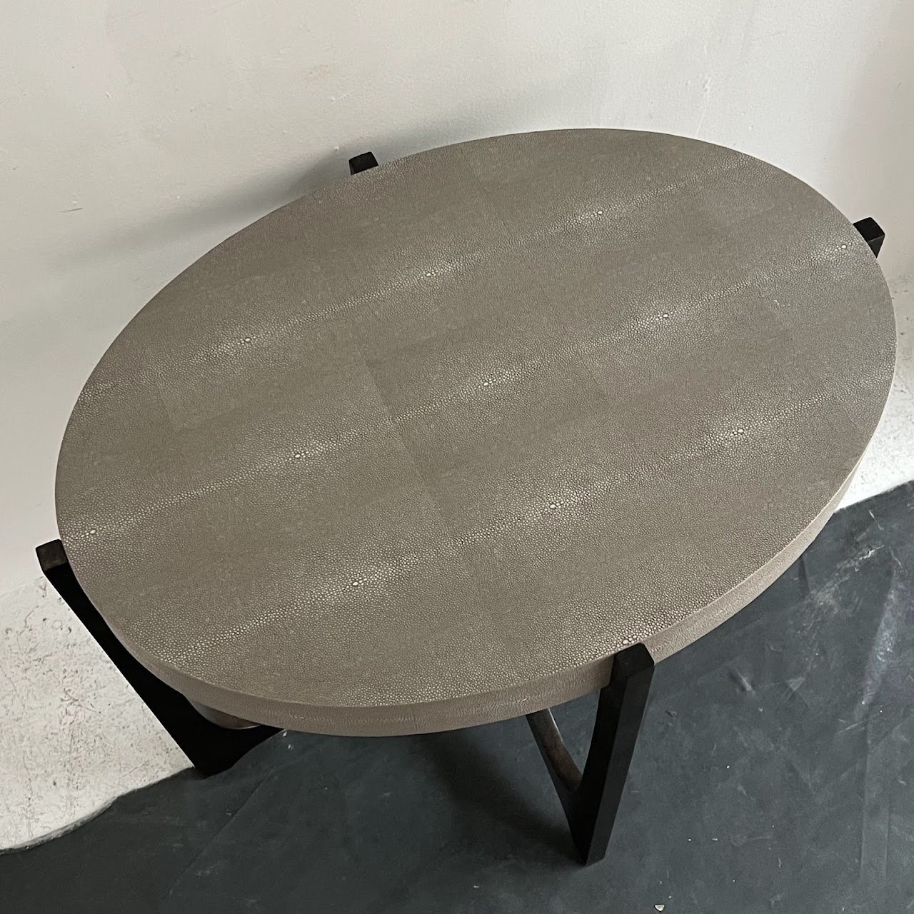 Made Goods Dexter Faux Shagreen Oval Side Table