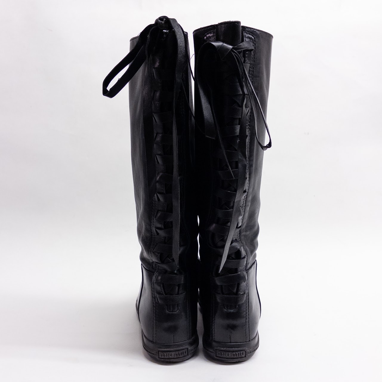 Miu Miu Black Leather Boots