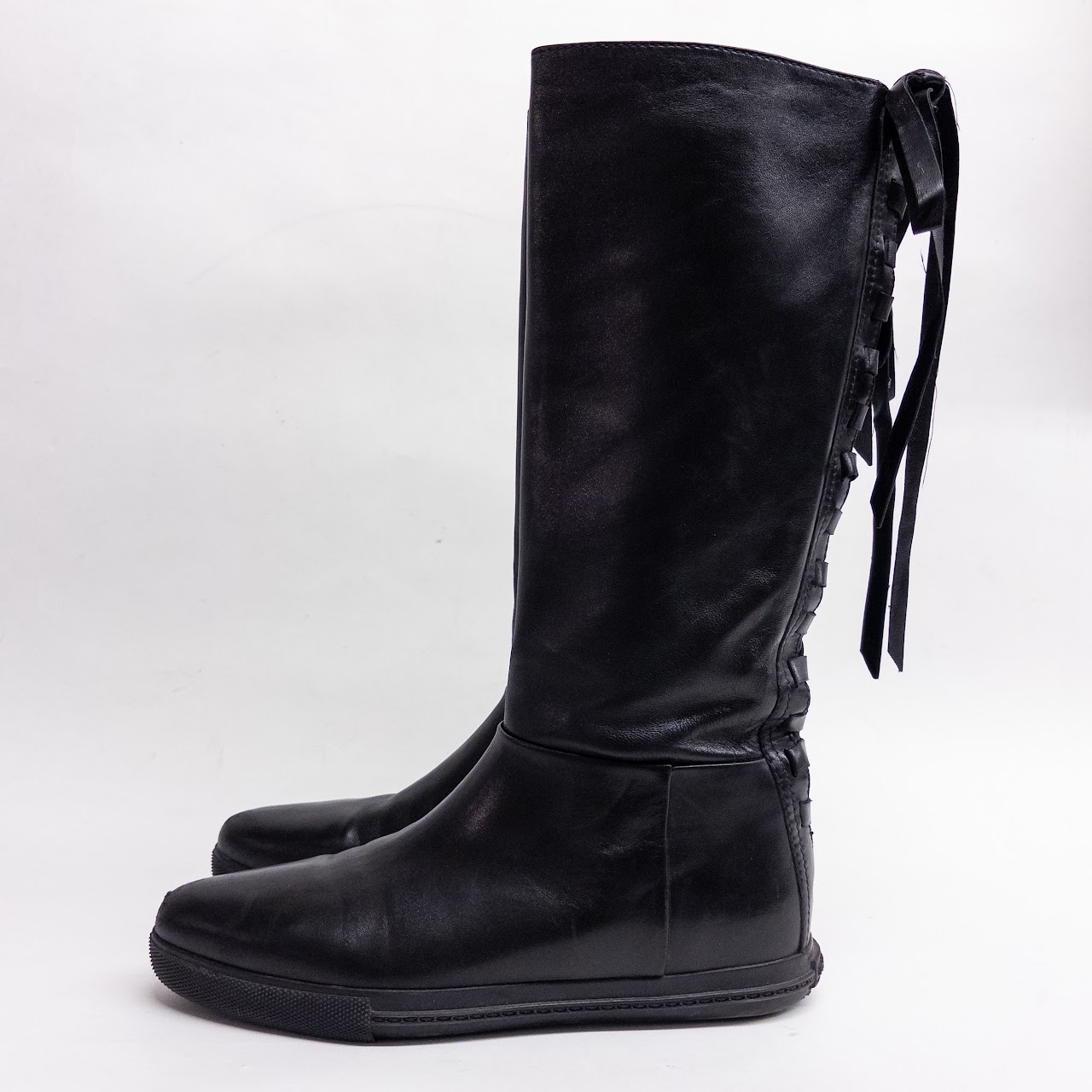 Miu Miu Black Leather Boots