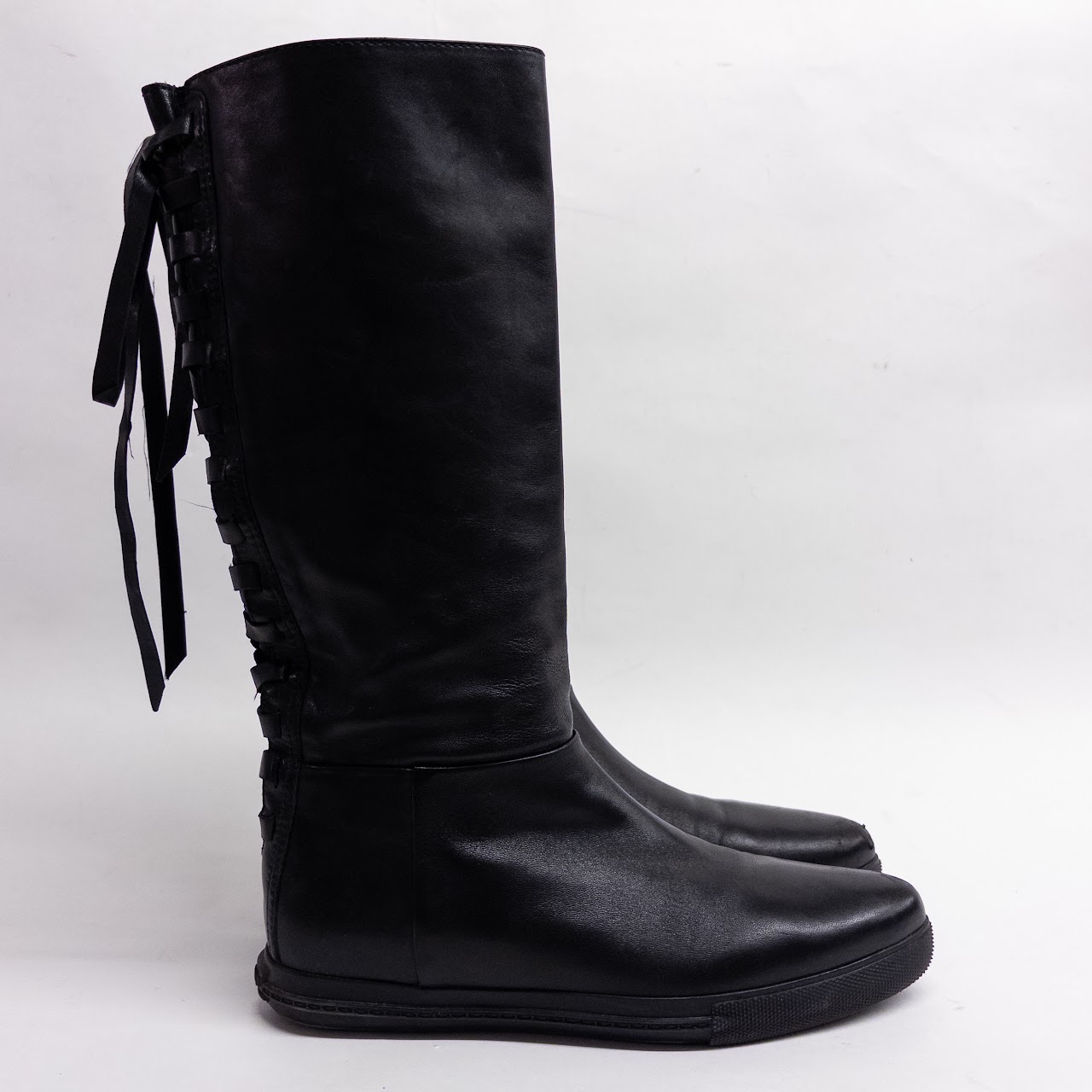 Miu Miu Black Leather Boots