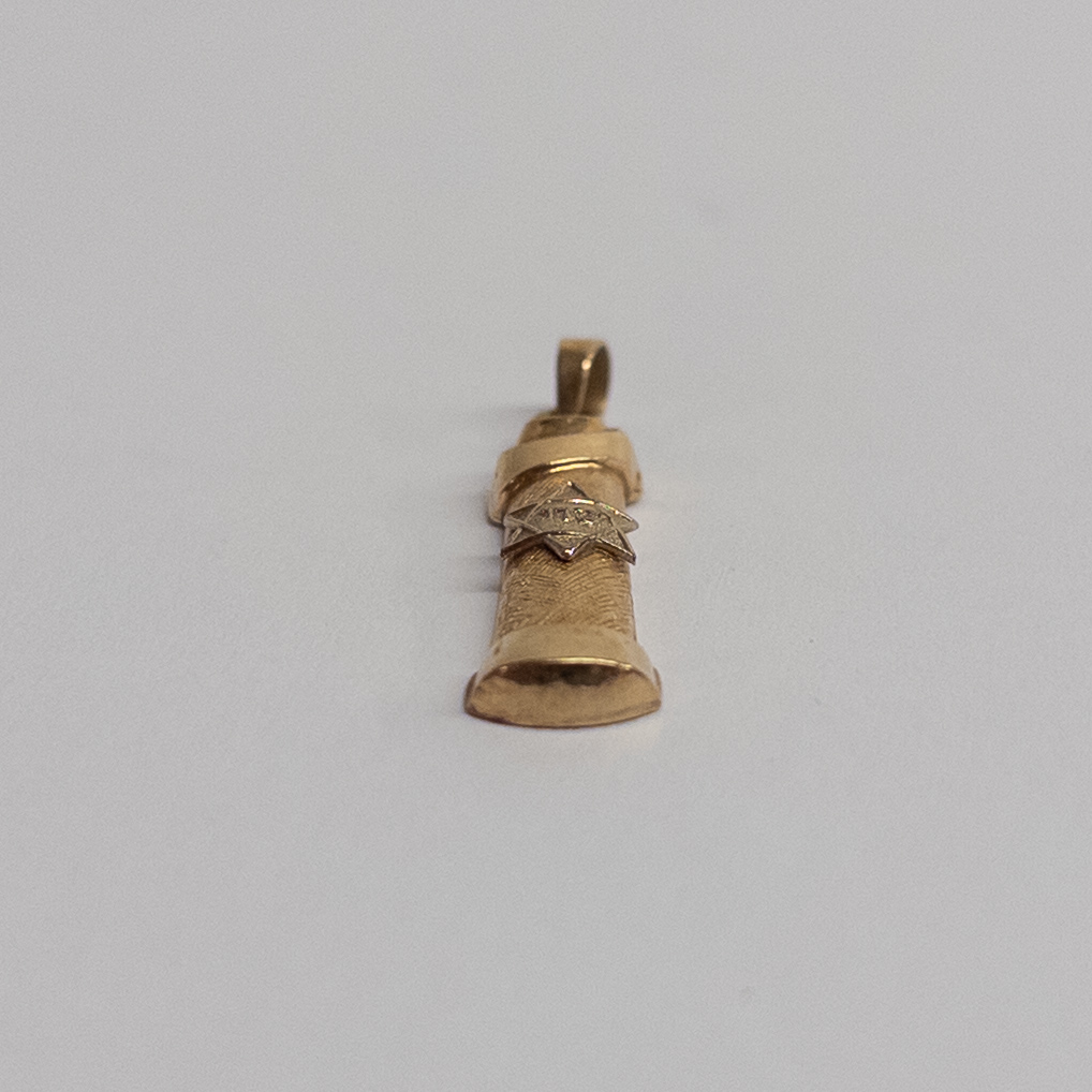 14K Gold Judaica Pendant