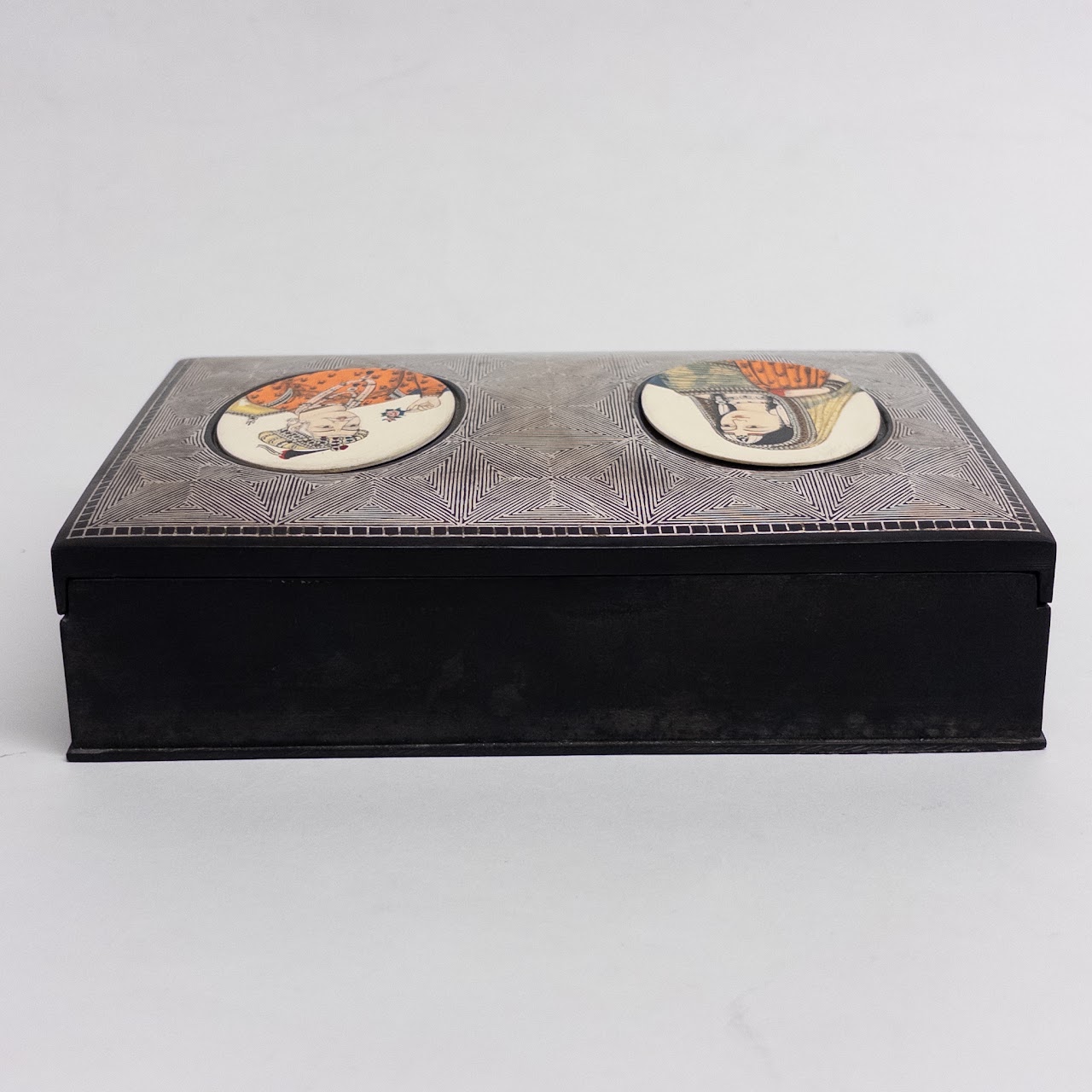 Vintage Bidri Style Cigar Box