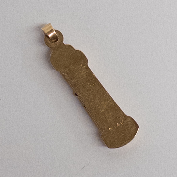 14K Gold Judaica Pendant