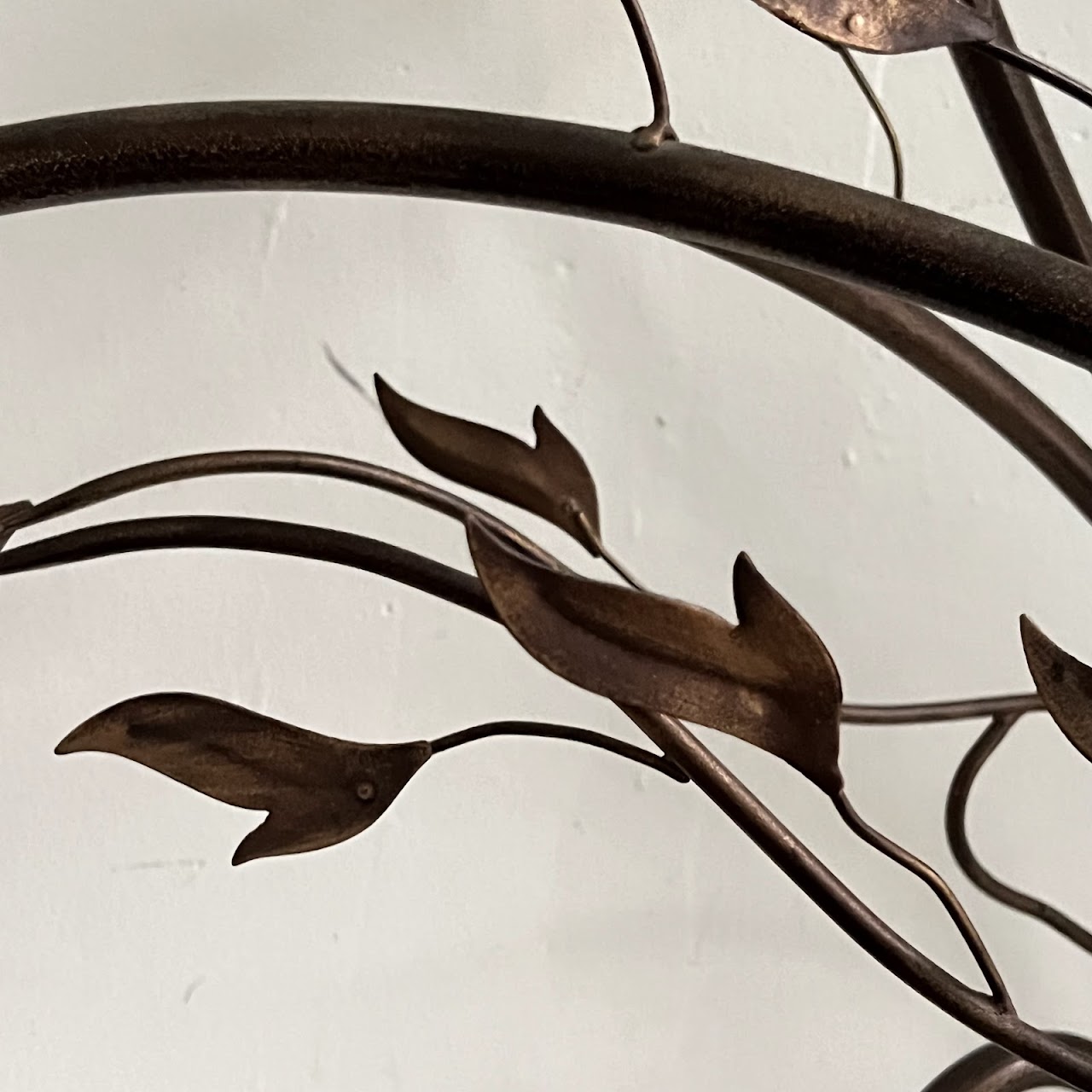 Wrought Metal Leafy Branch Console Table