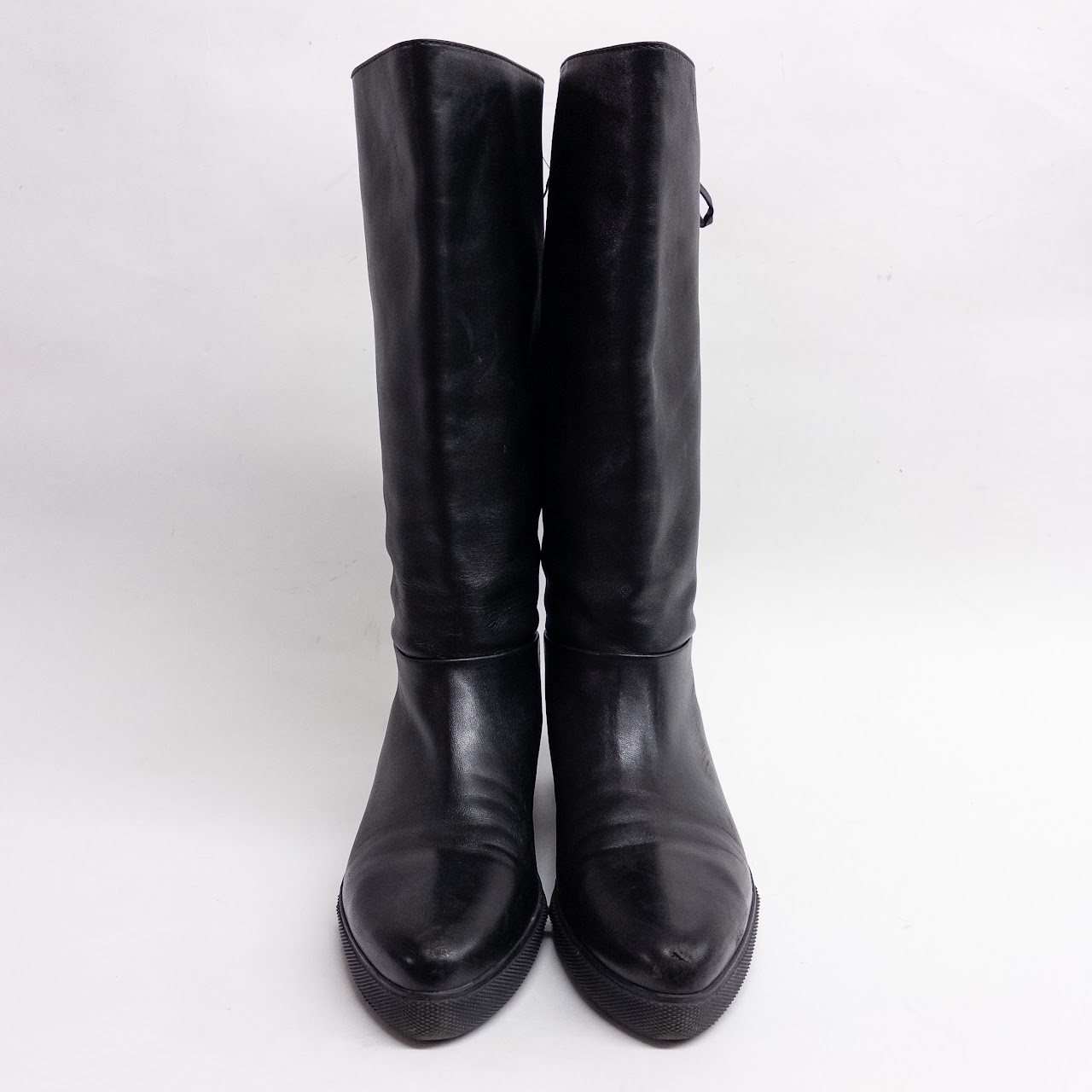 Miu Miu Black Leather Boots