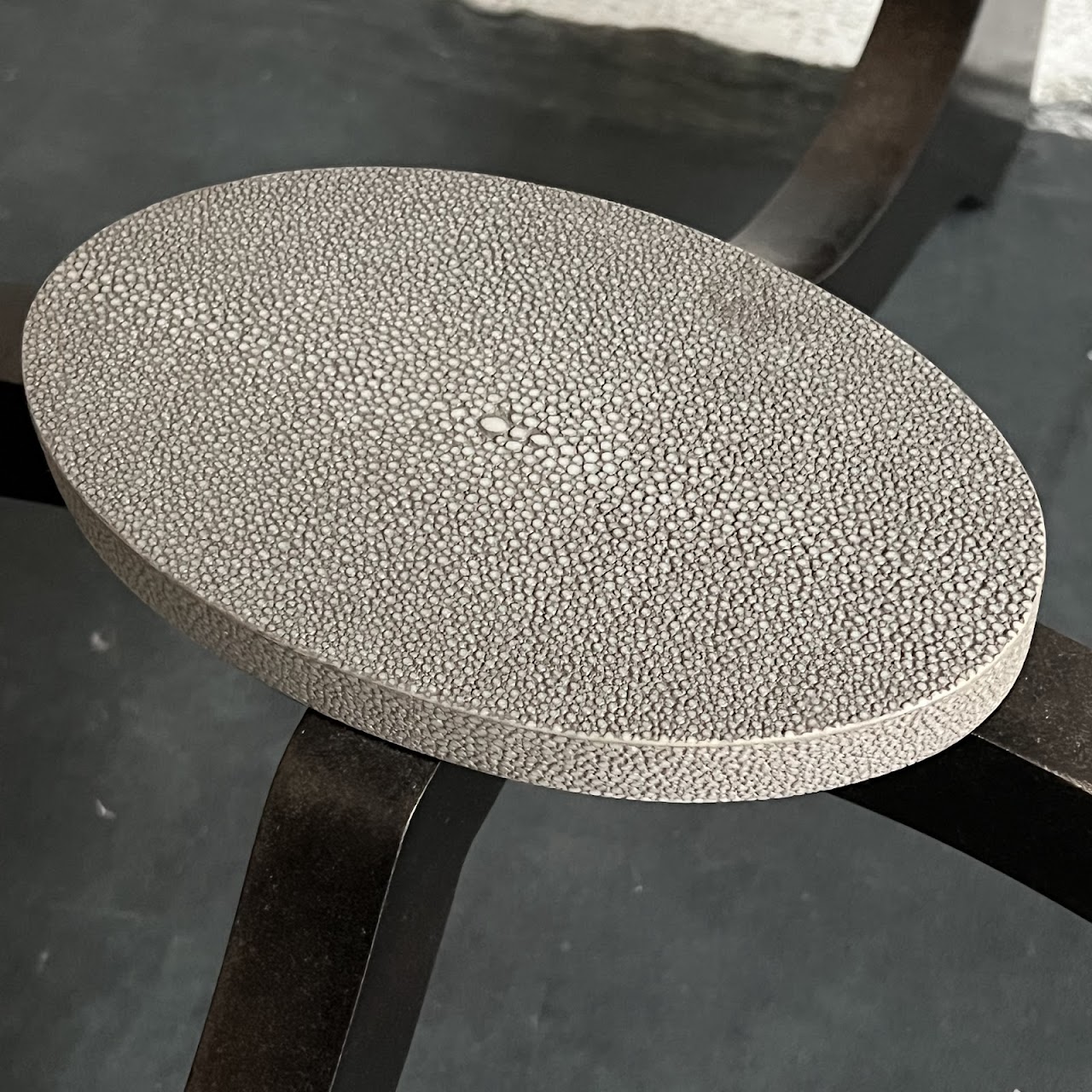 Made Goods Dexter Faux Shagreen Oval Side Table