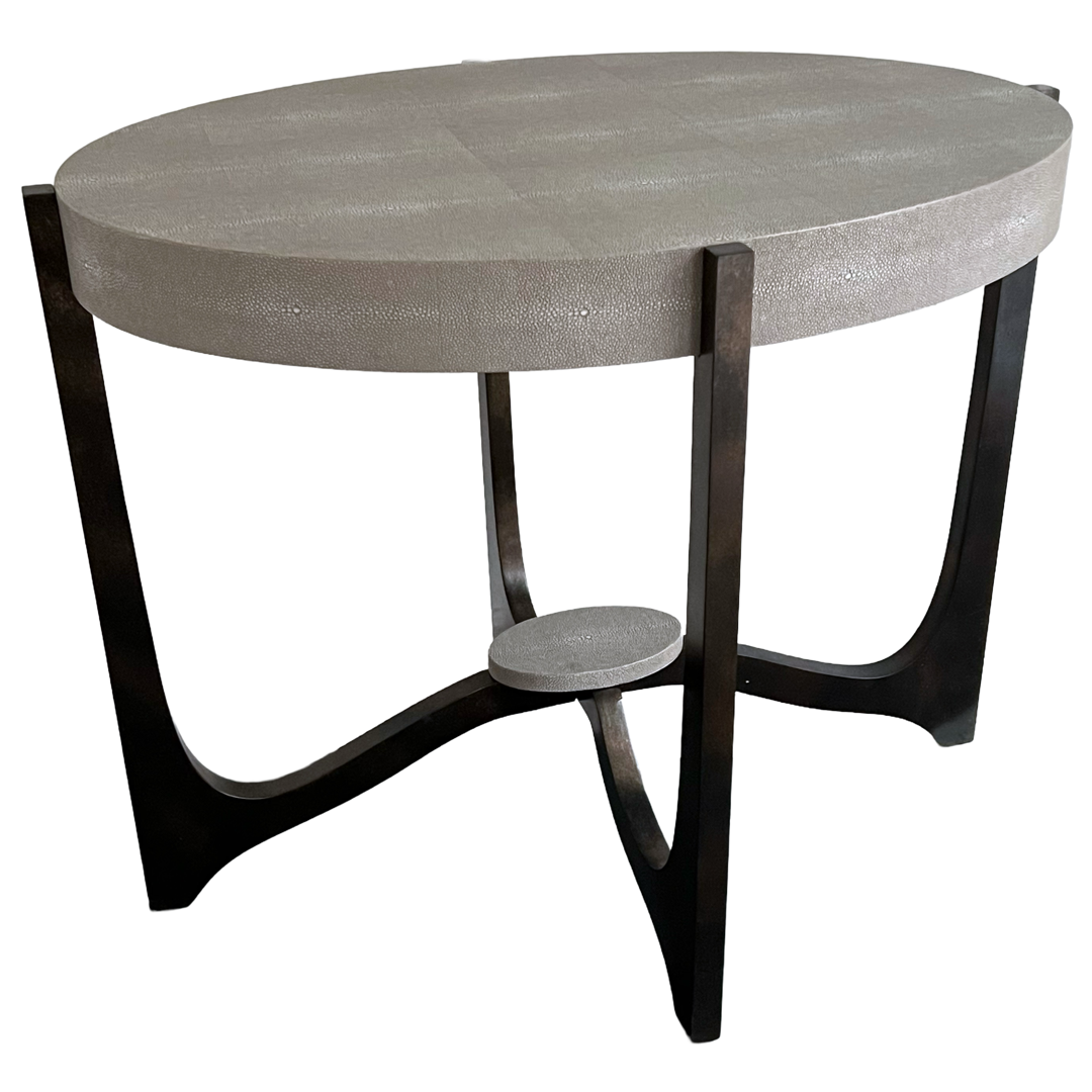 Made Goods Dexter Faux Shagreen Oval Side Table