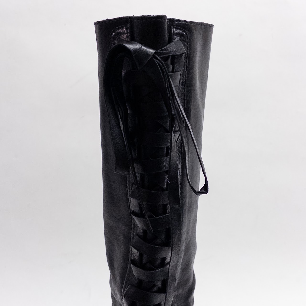 Miu Miu Black Leather Boots