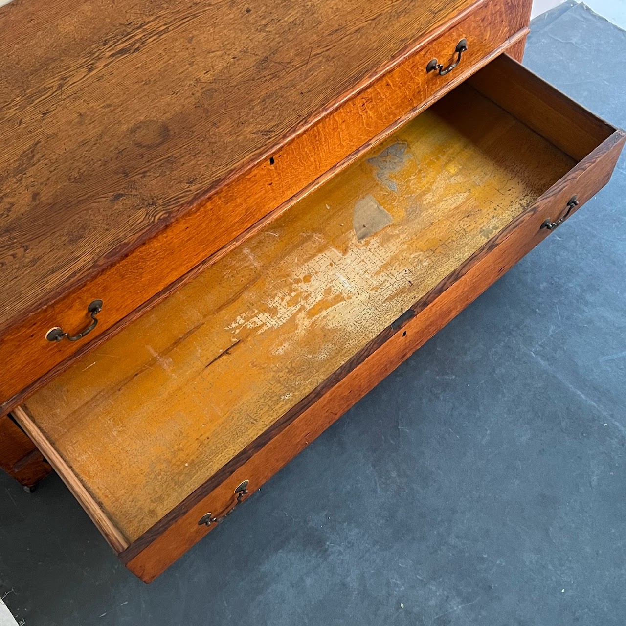 Quarter Sawn Oak Antique Two Drawer Chest