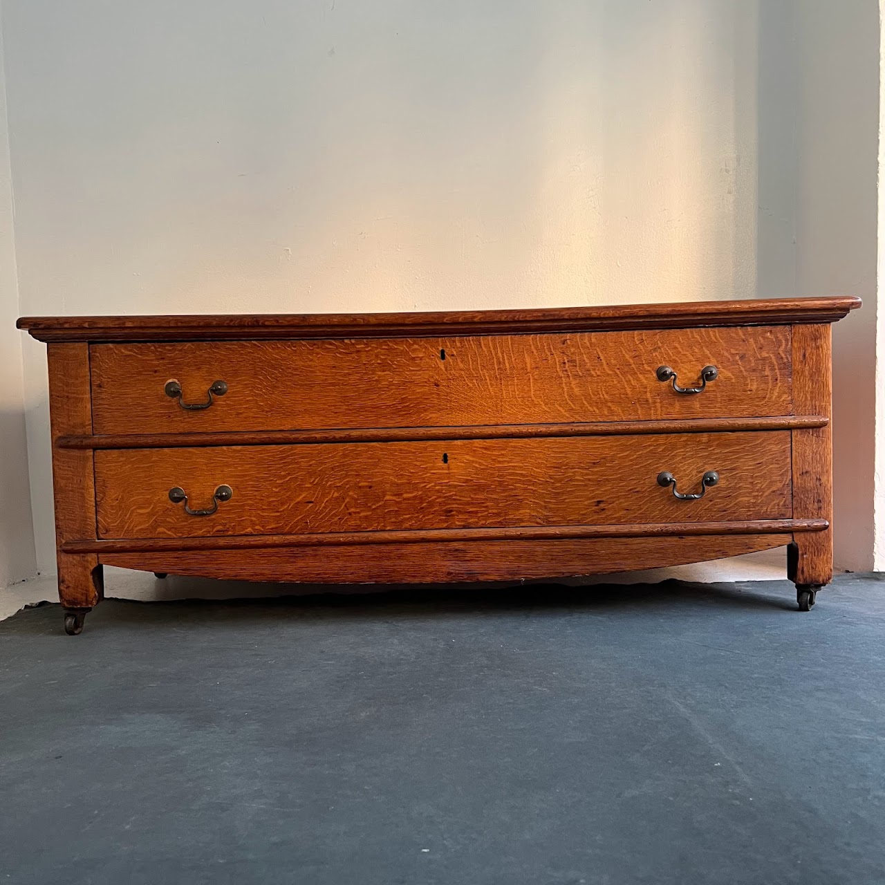 Quarter Sawn Oak Antique Two Drawer Chest